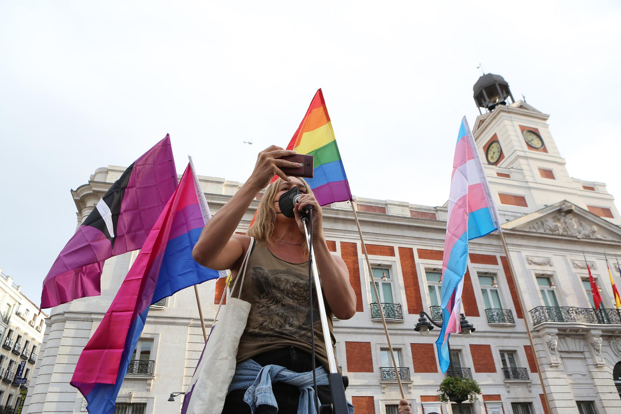 Concentración en Sol de colectivos LGTBI contra los ataques homófofos el 11 de sptiembre - 3