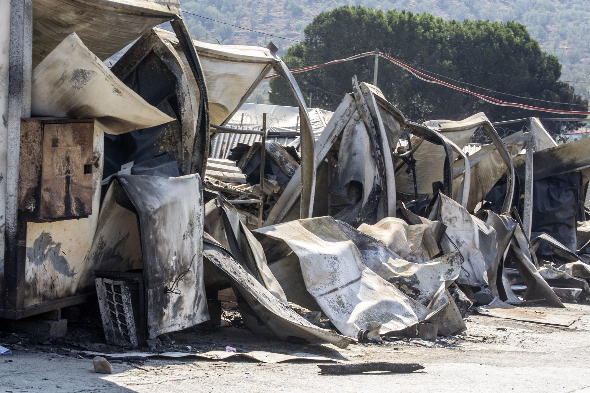 Campamento de Moria incendiado - 1