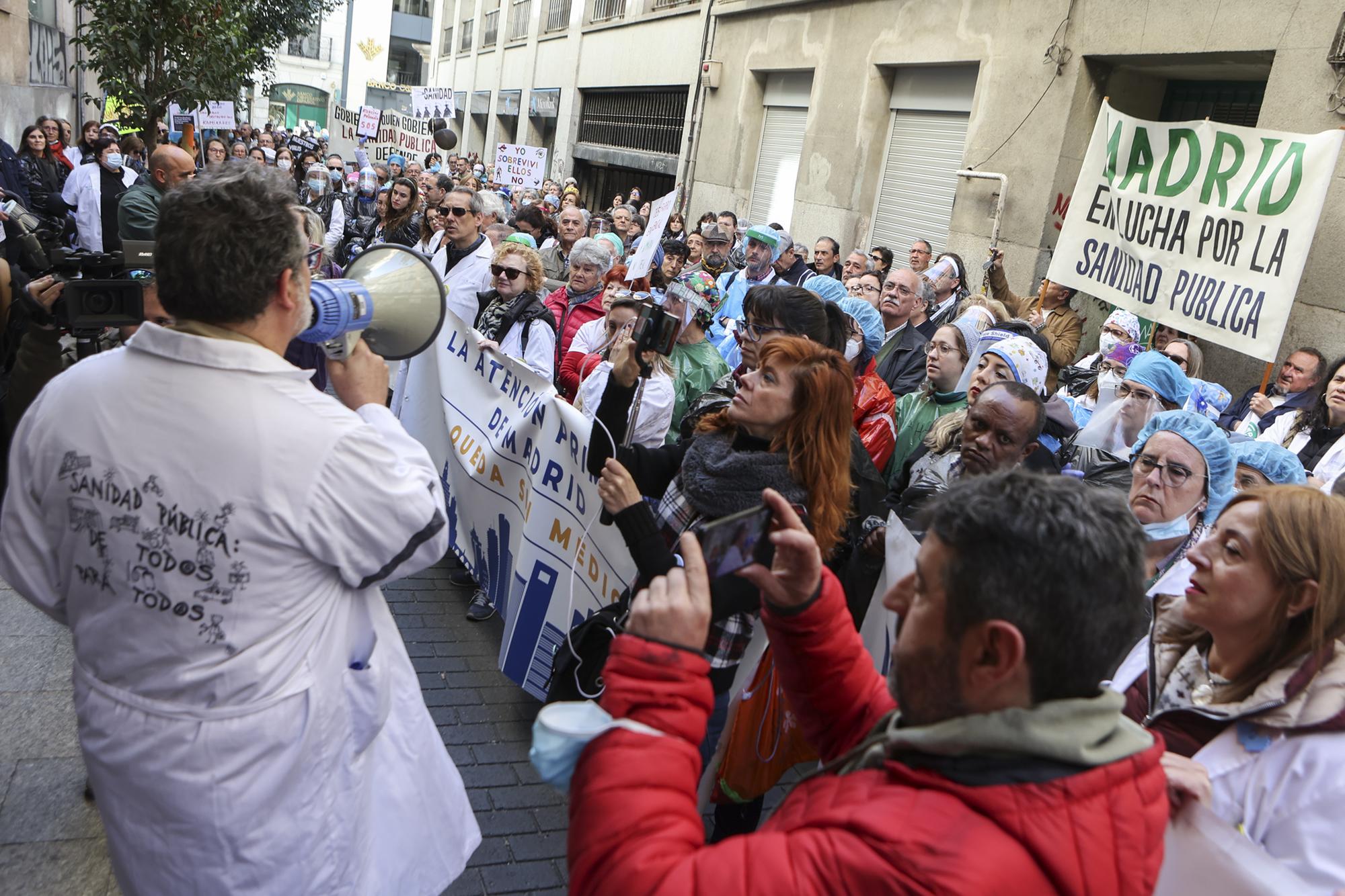 Manifestación médicos consejería de Sanidad