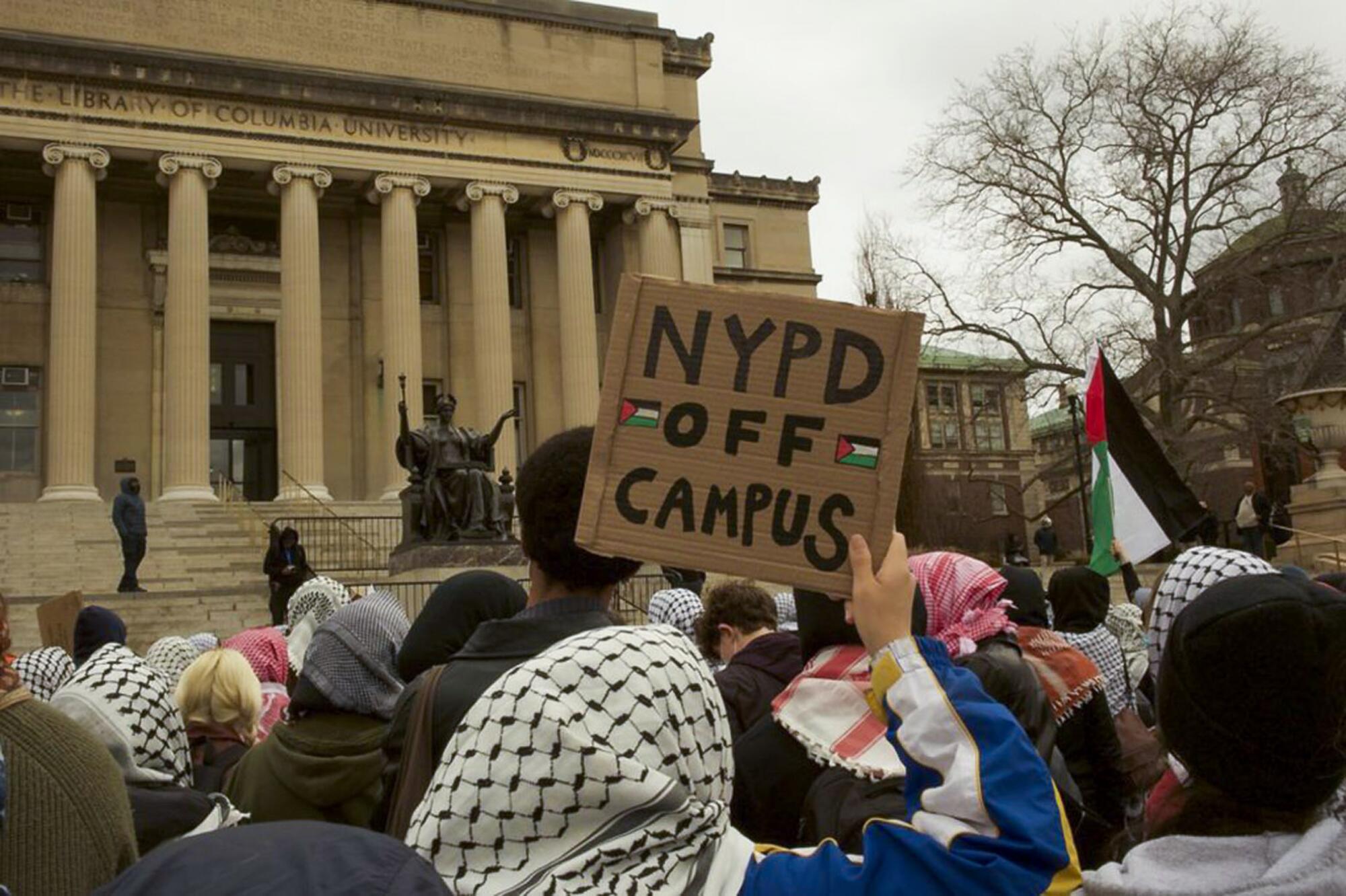 Protestas arrestos por Palestina EEUU