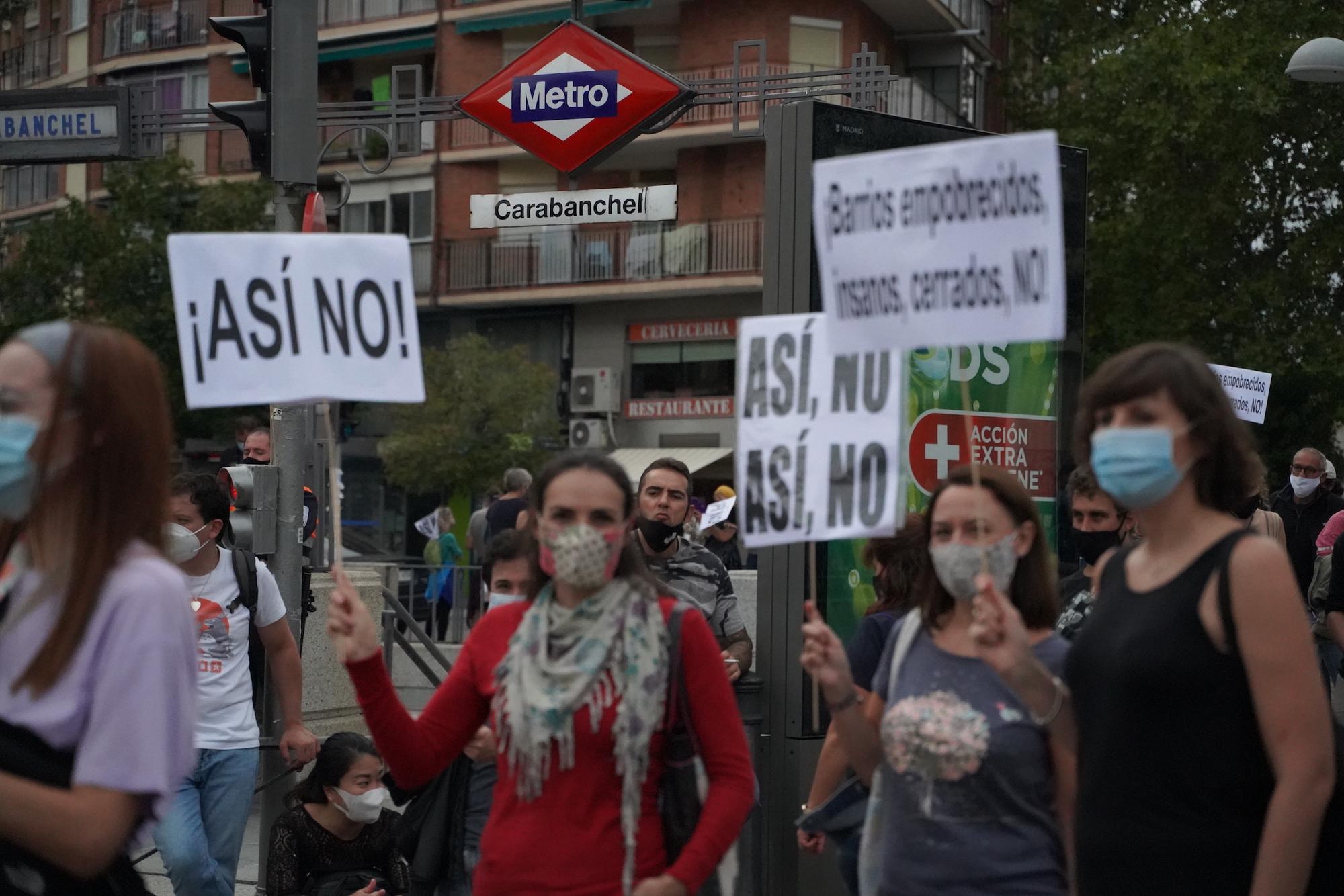 Concentraciones contra las políticas de la Comunidad de Madrid durante el covid - x