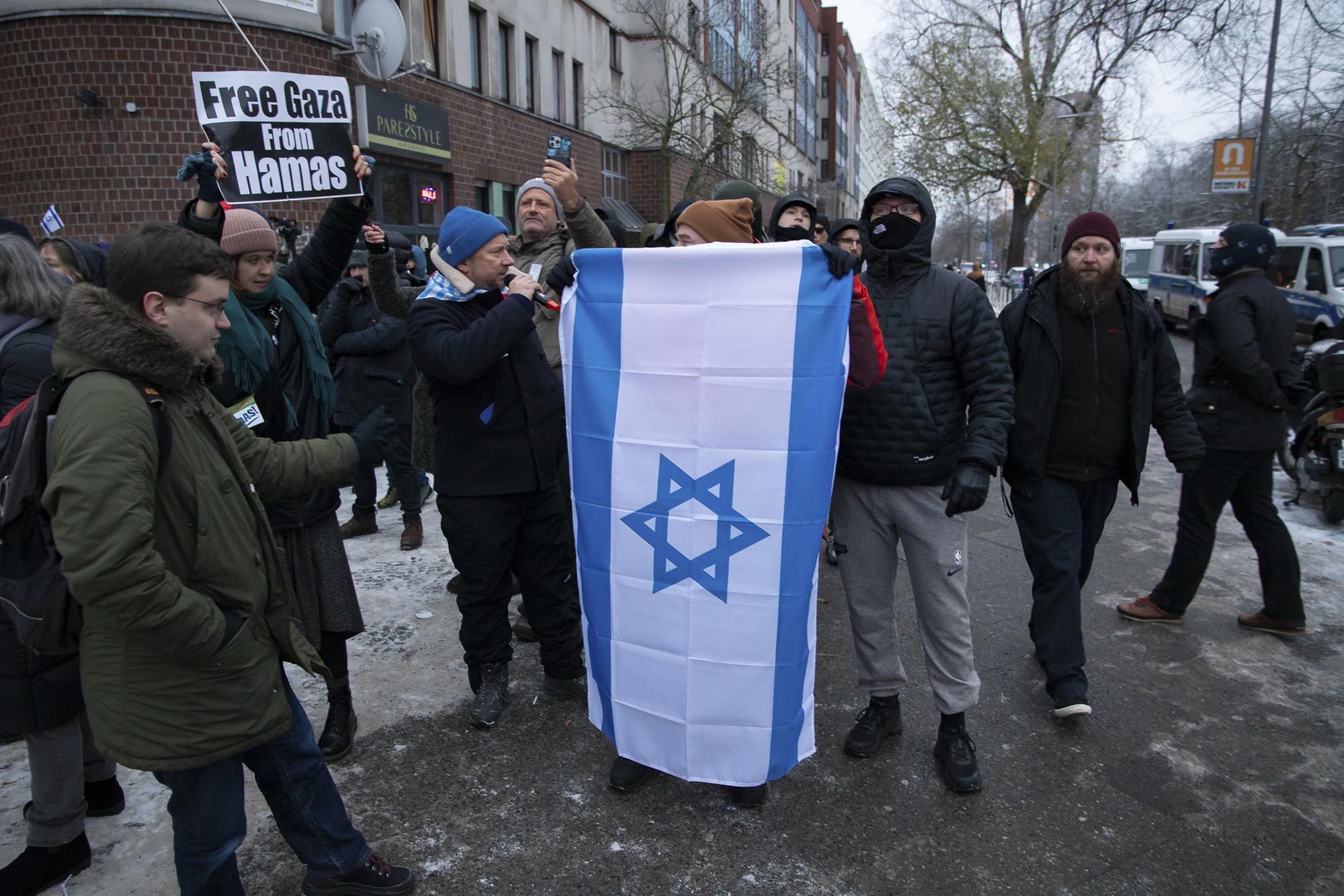 Palestina manifestación pro_Israel Berlín