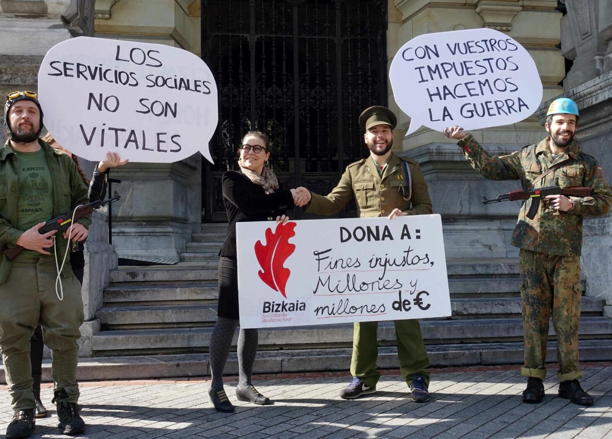 Acción de apoyo a la Objeción fiscal al gasto militar. Bilbao. I