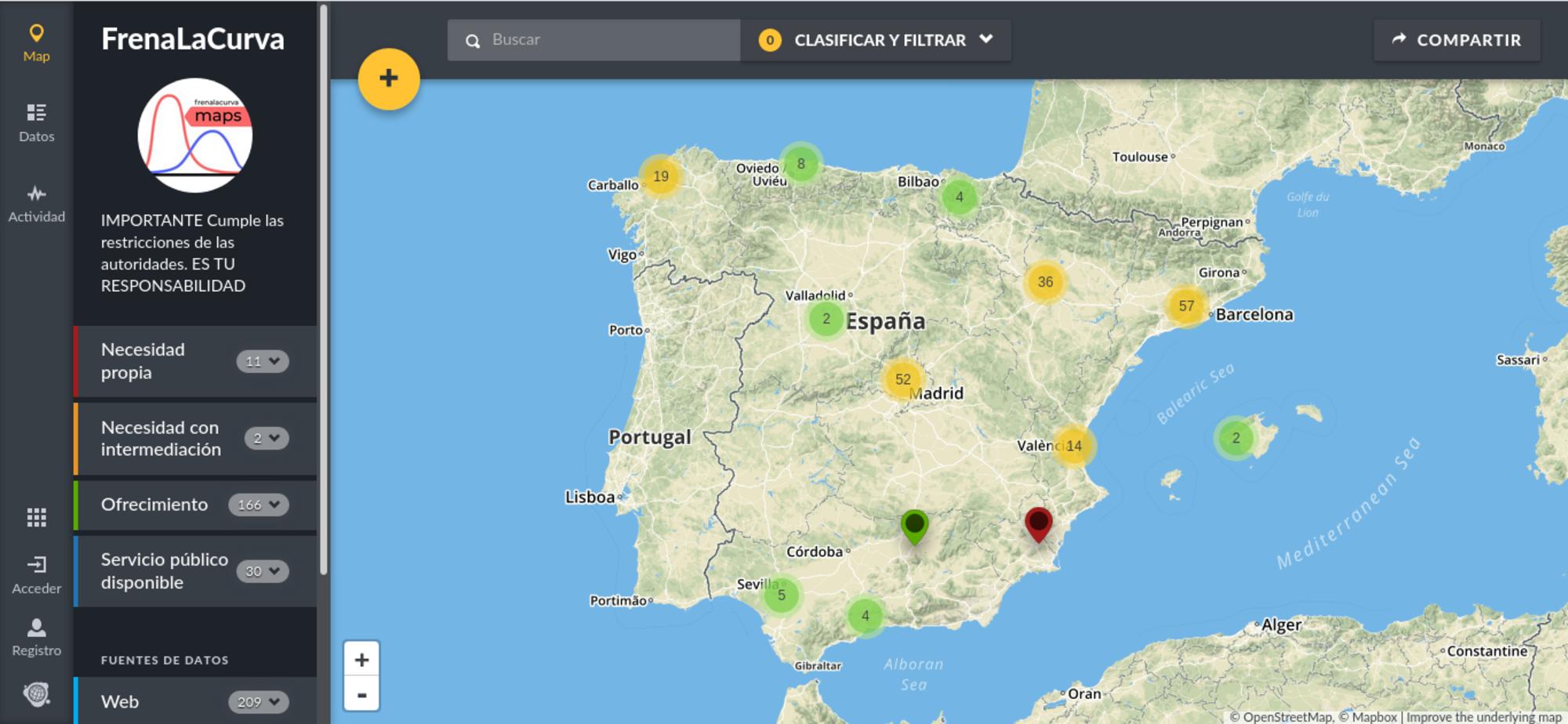 Frenar la Curva Maps peticiones