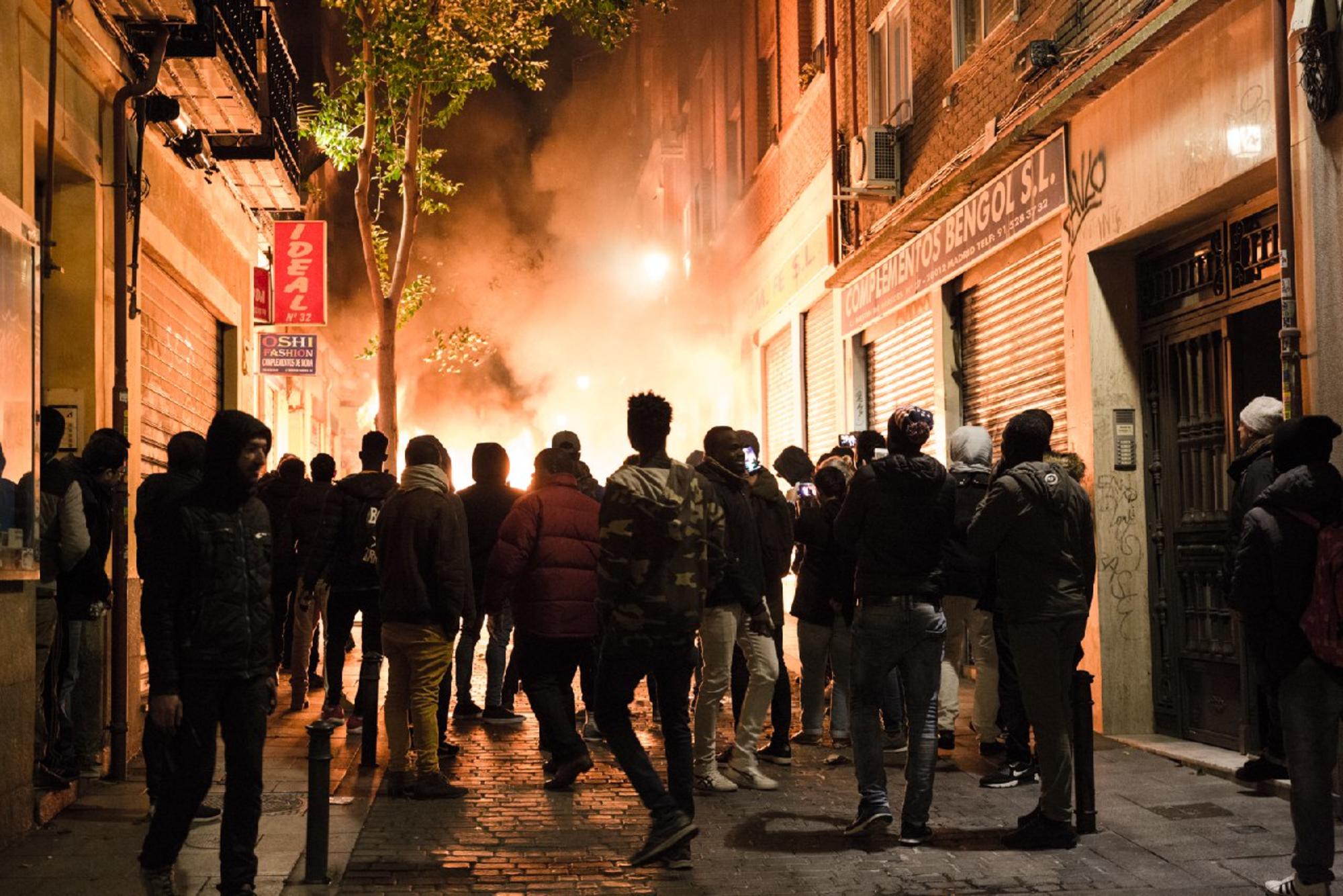 Protesta manteros Lavapiés