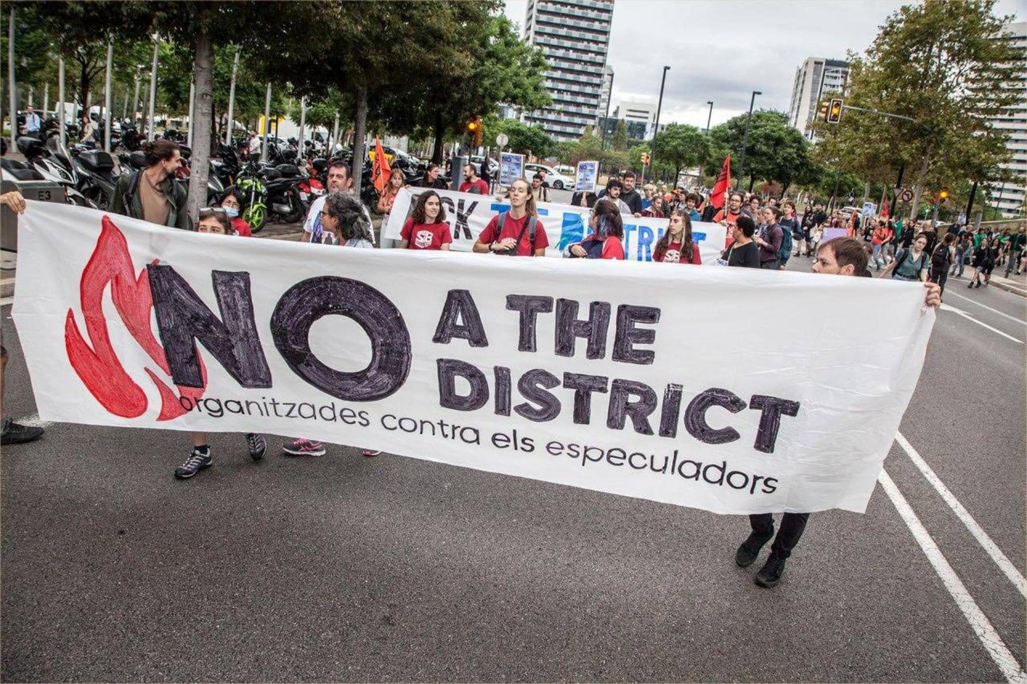 Protestas Movimiento Vivienda contra The District 2023