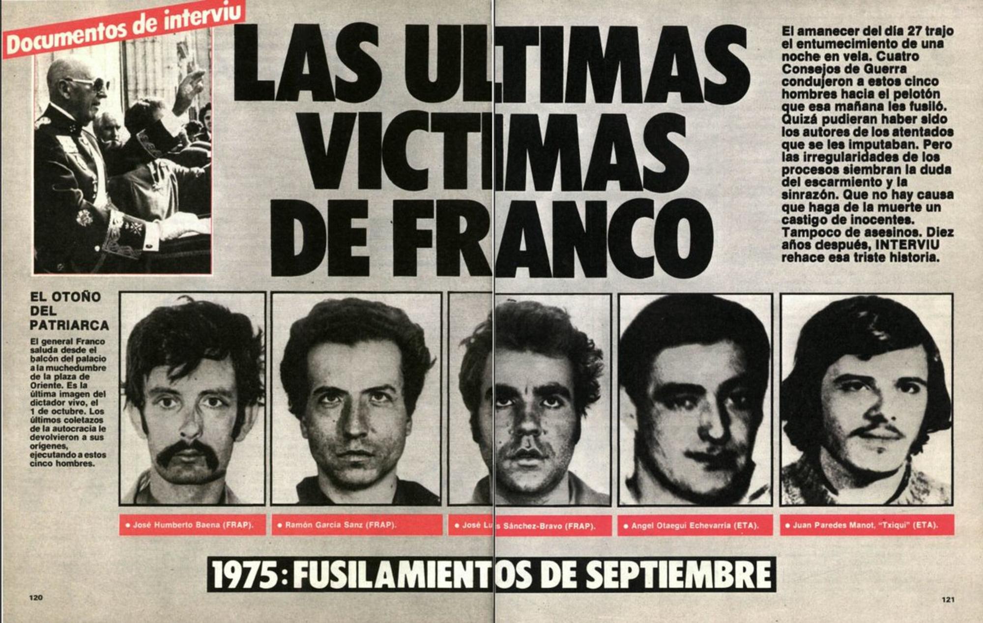 Ultimos fusilamientos Franco