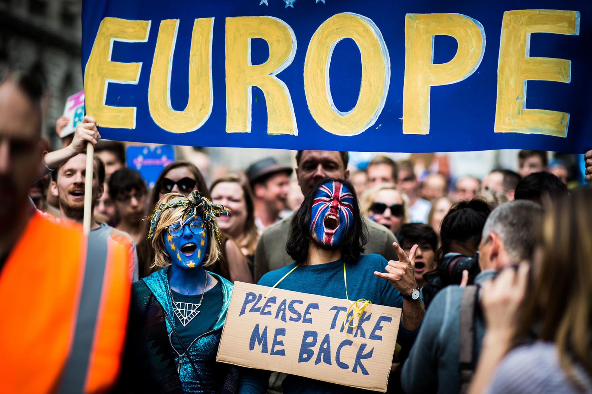 Brexit, manifestación en Londres pro EU