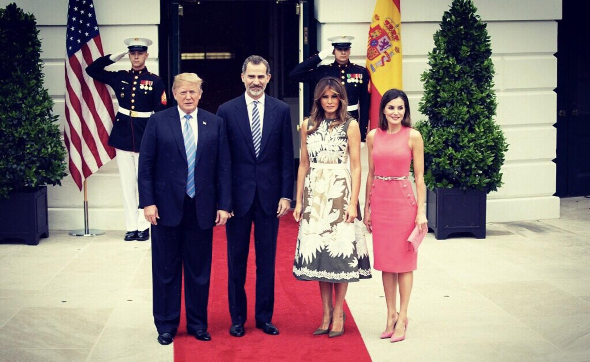 Donald Trump, Felipe de Borbón, Melania Trump, Letizia Ortiz