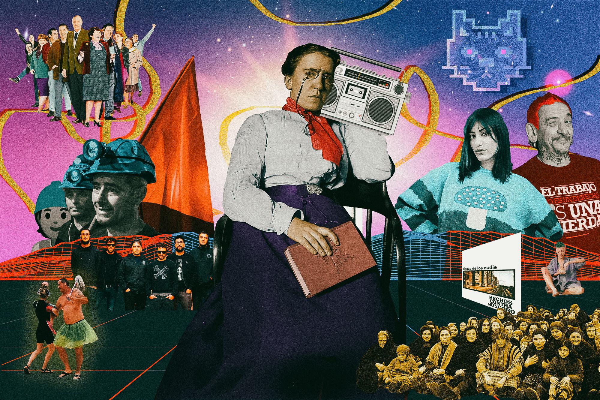 montaje música trabajo sindicatos