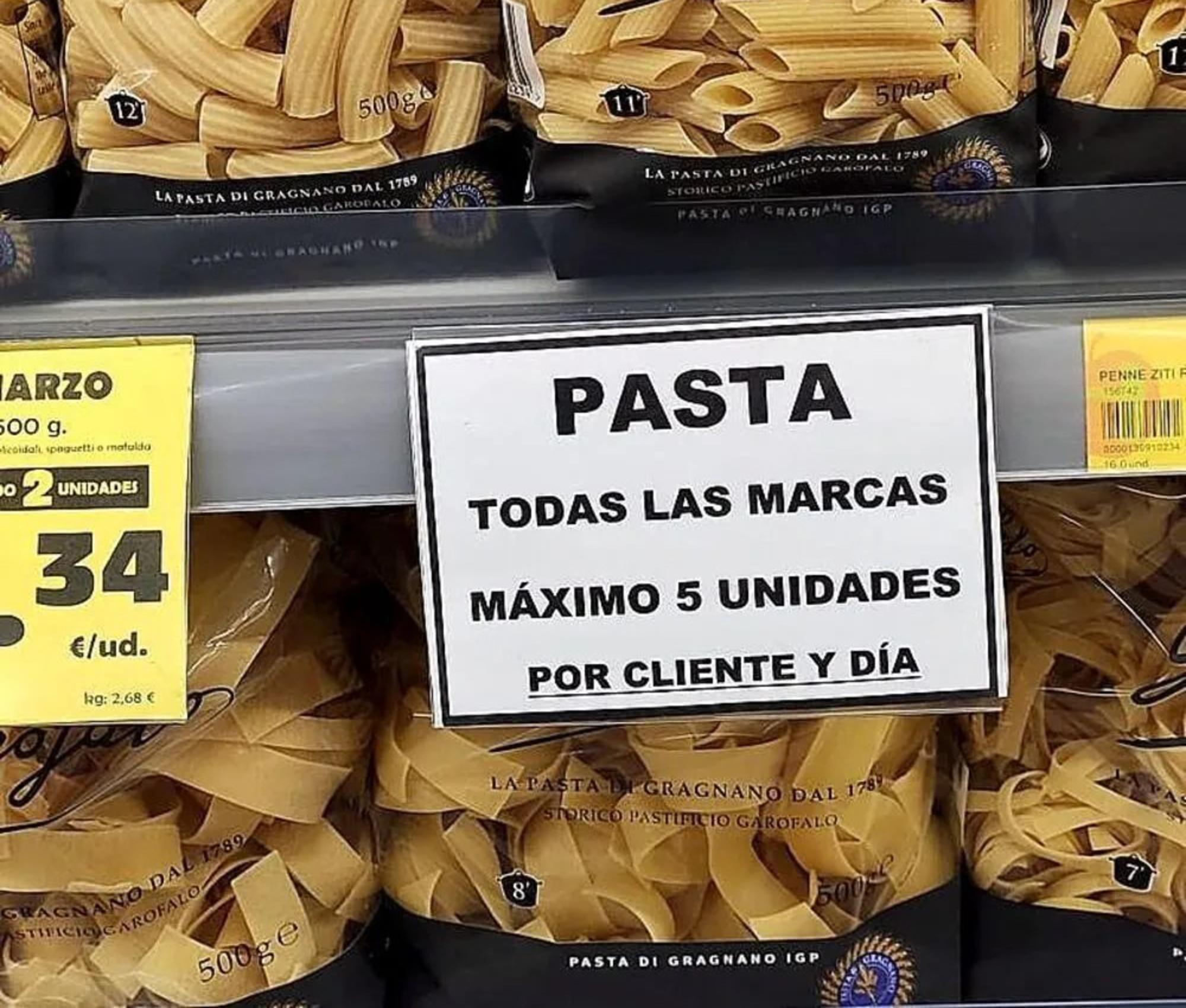 Racionamiento pasta