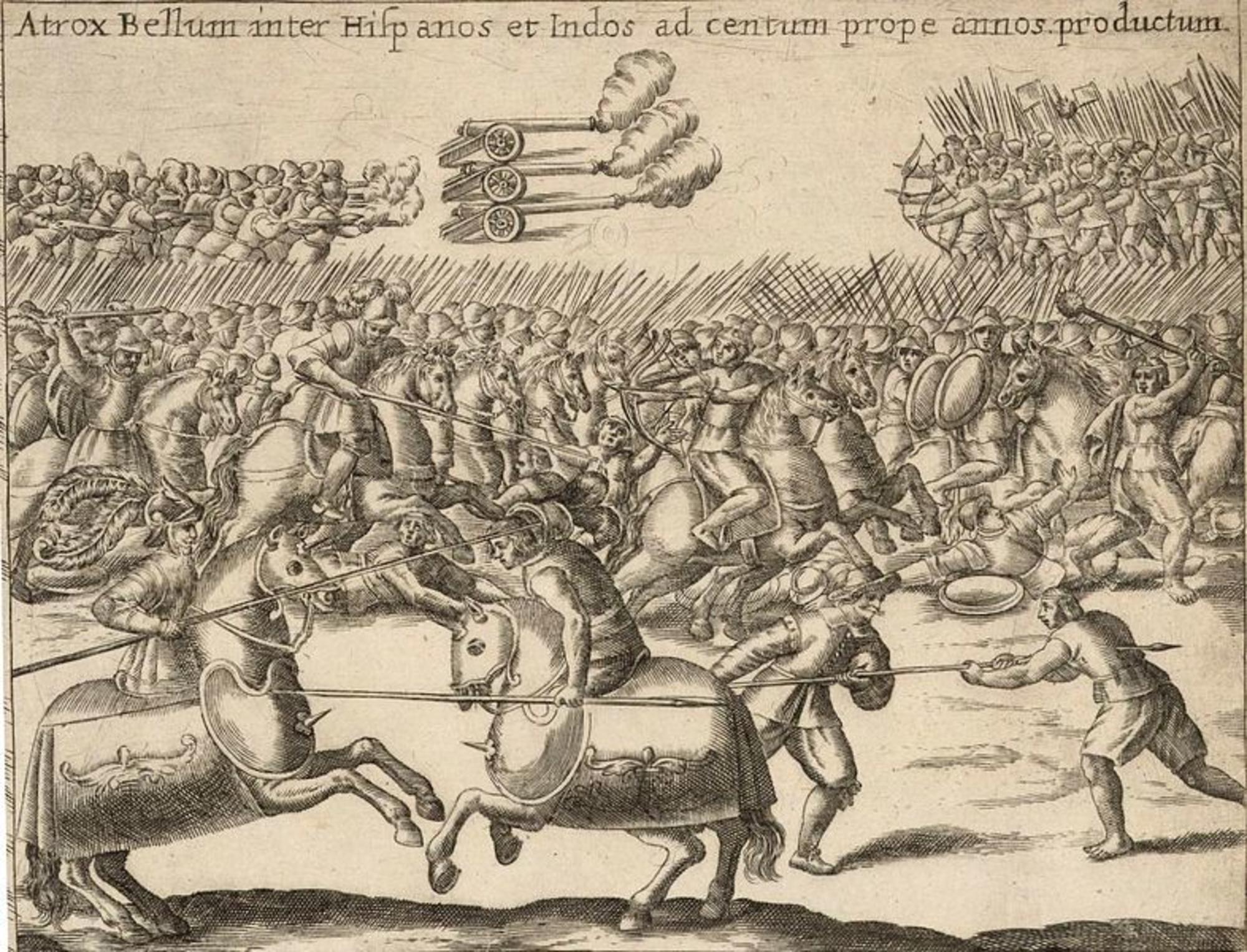 Batalla ente españoles y mapuches 