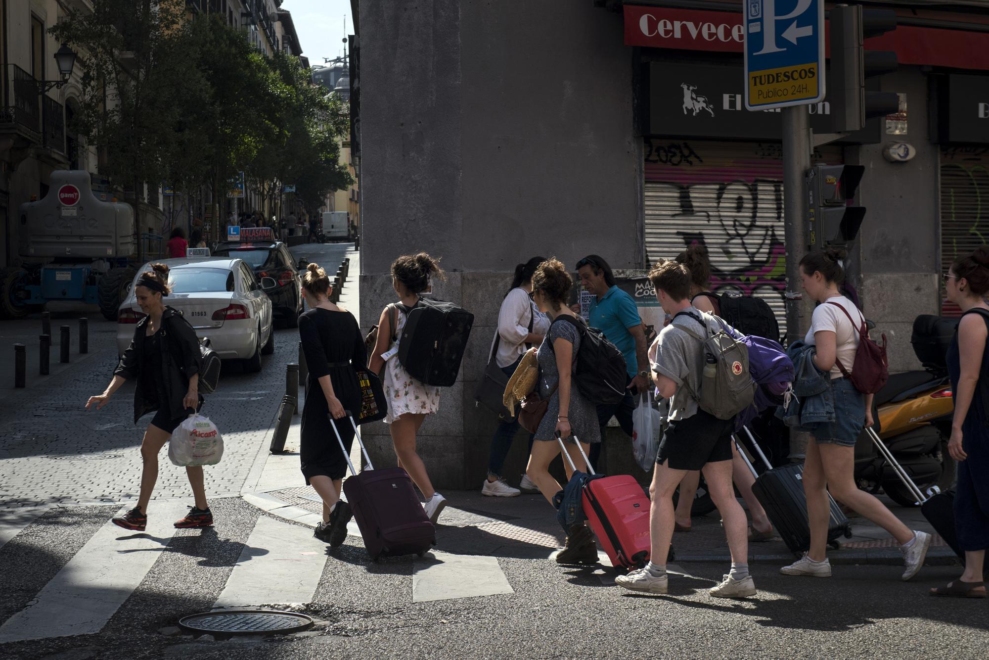 Turistas en Malasaña, Madrid