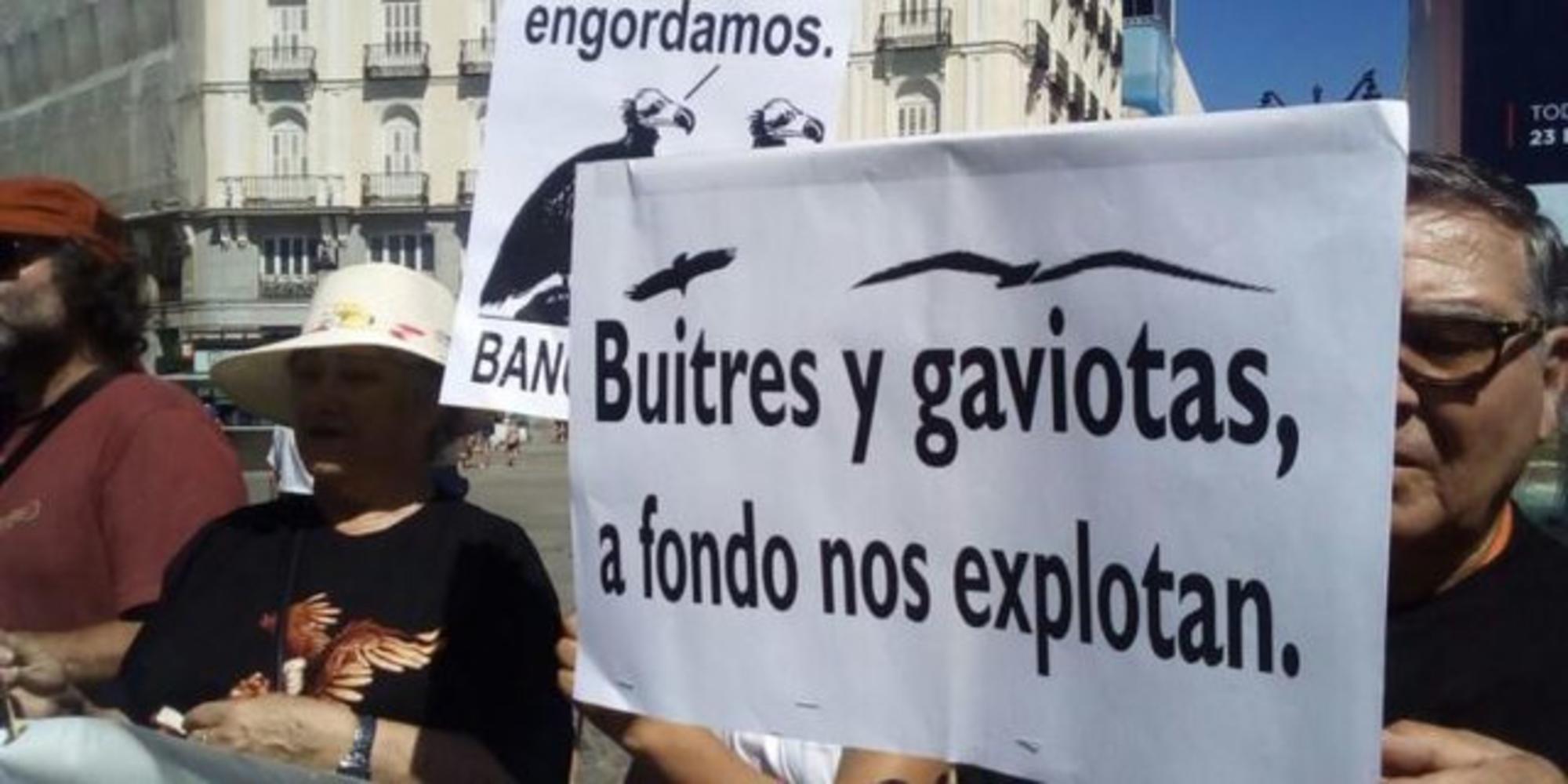 Manifestación contra los fondos buitre