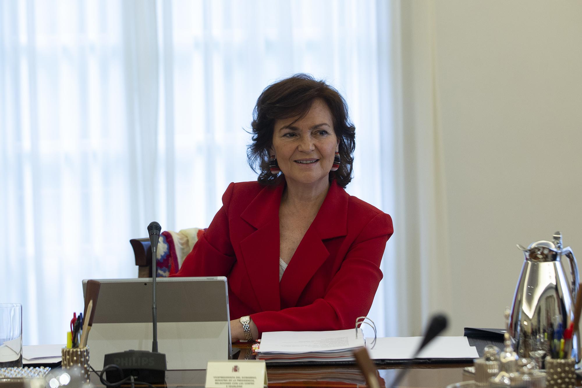 Carmen Calvo Primer Consejo Ministras y Ministros