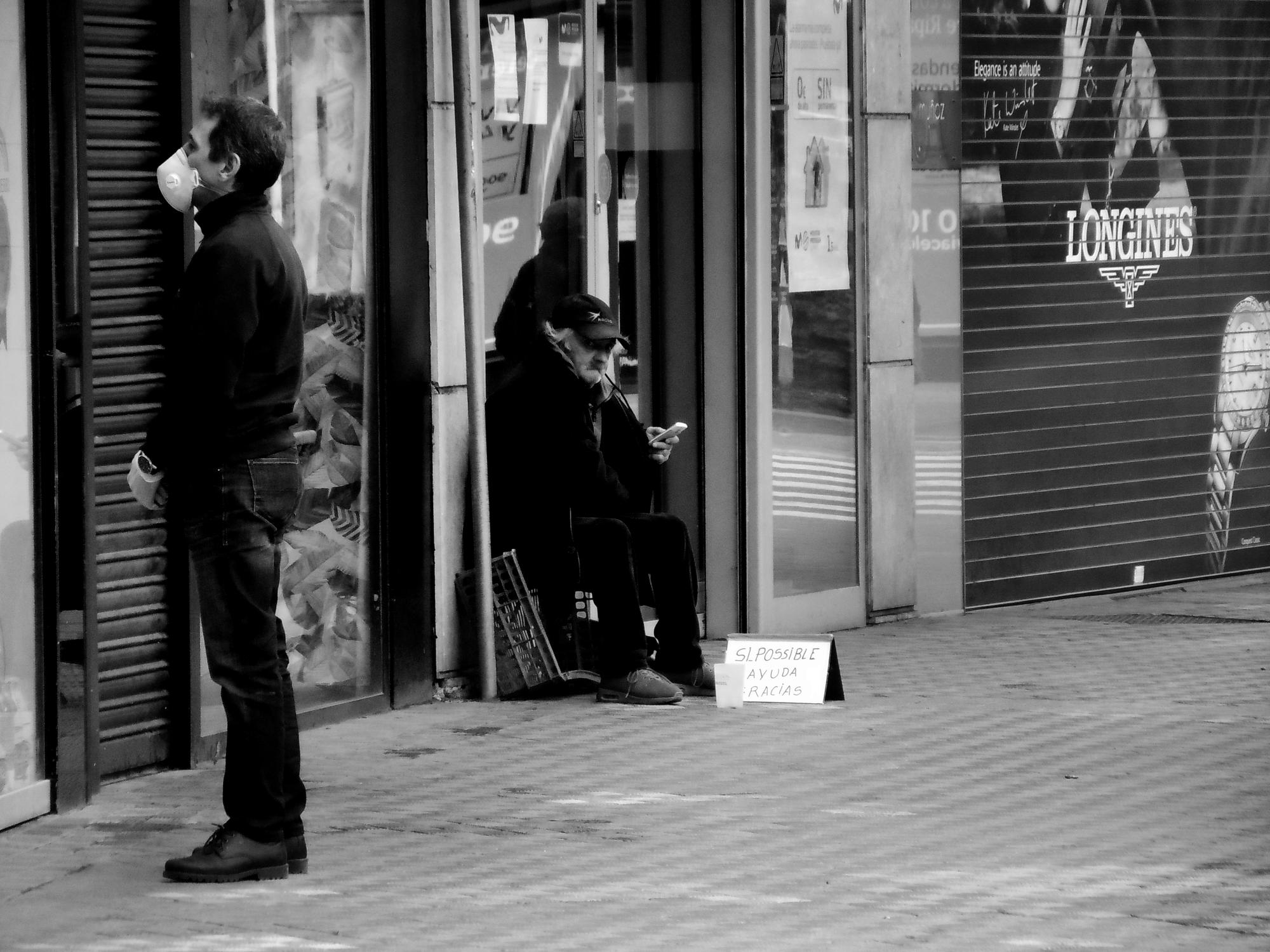 Mendigo y Cliente en tiempos de pandemia