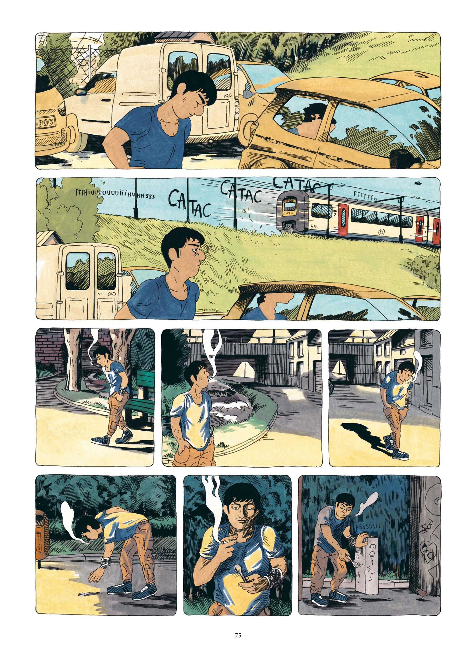 Página del cómic ‘Moheeb en el aparcamiento’