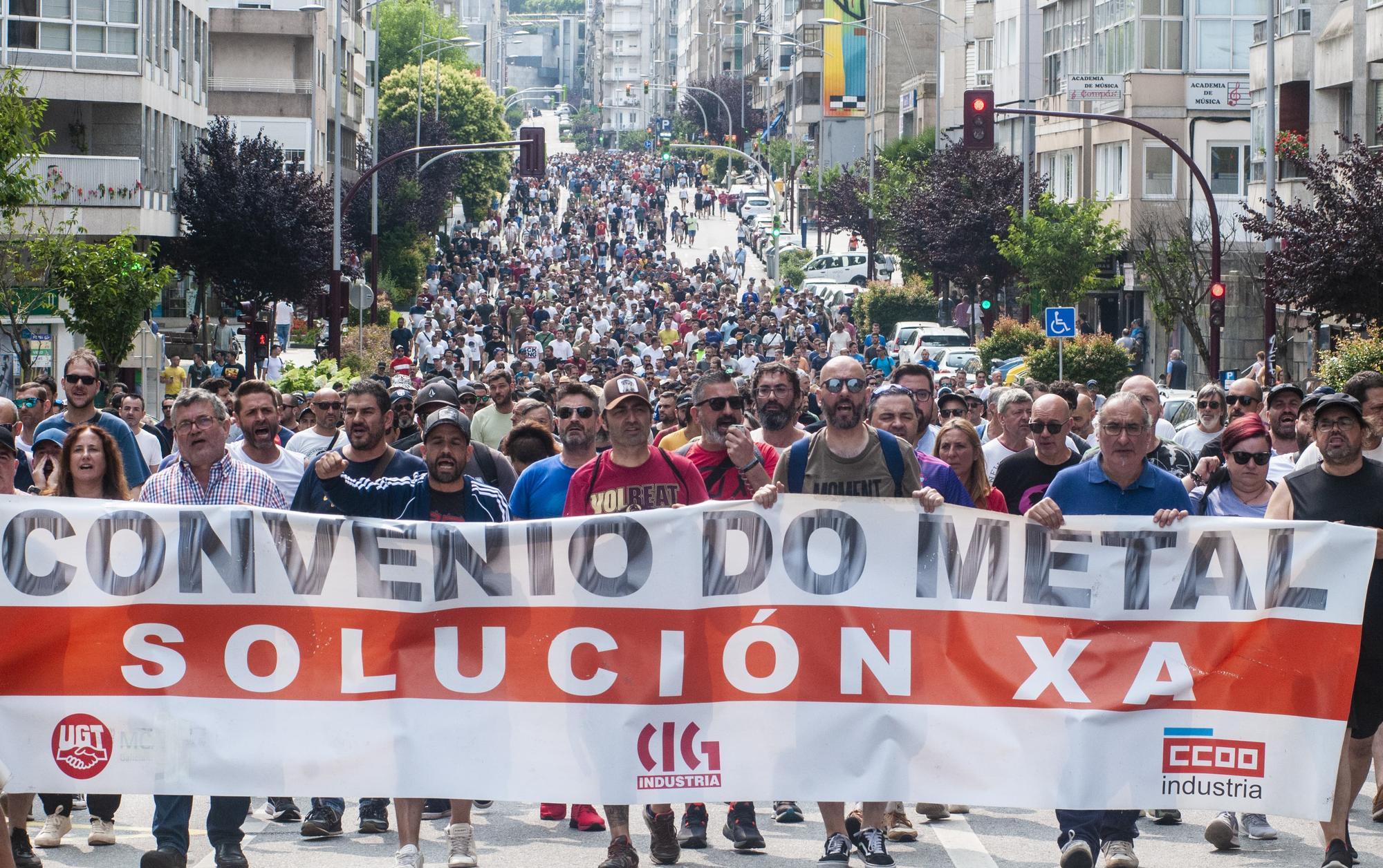 Cuarto día de folga do sector do metal en Pontevedra - 14