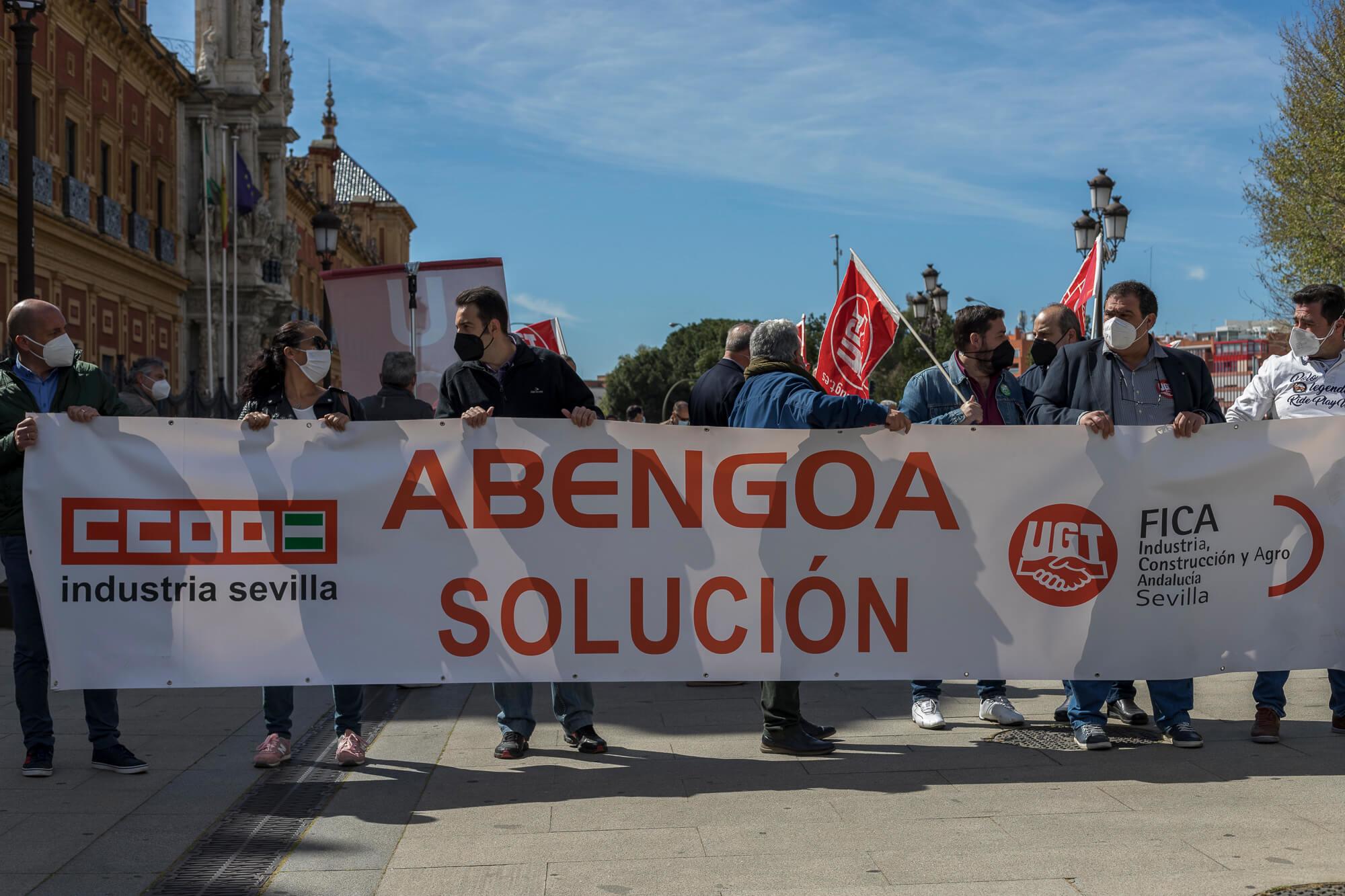 Manifestación trabajadores Abengoa Sevilla 01