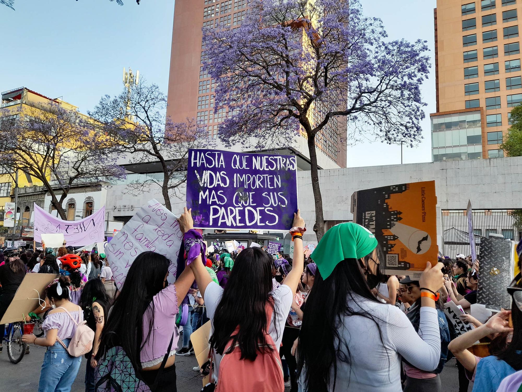 Mani 8M Mexico DF - pancarta