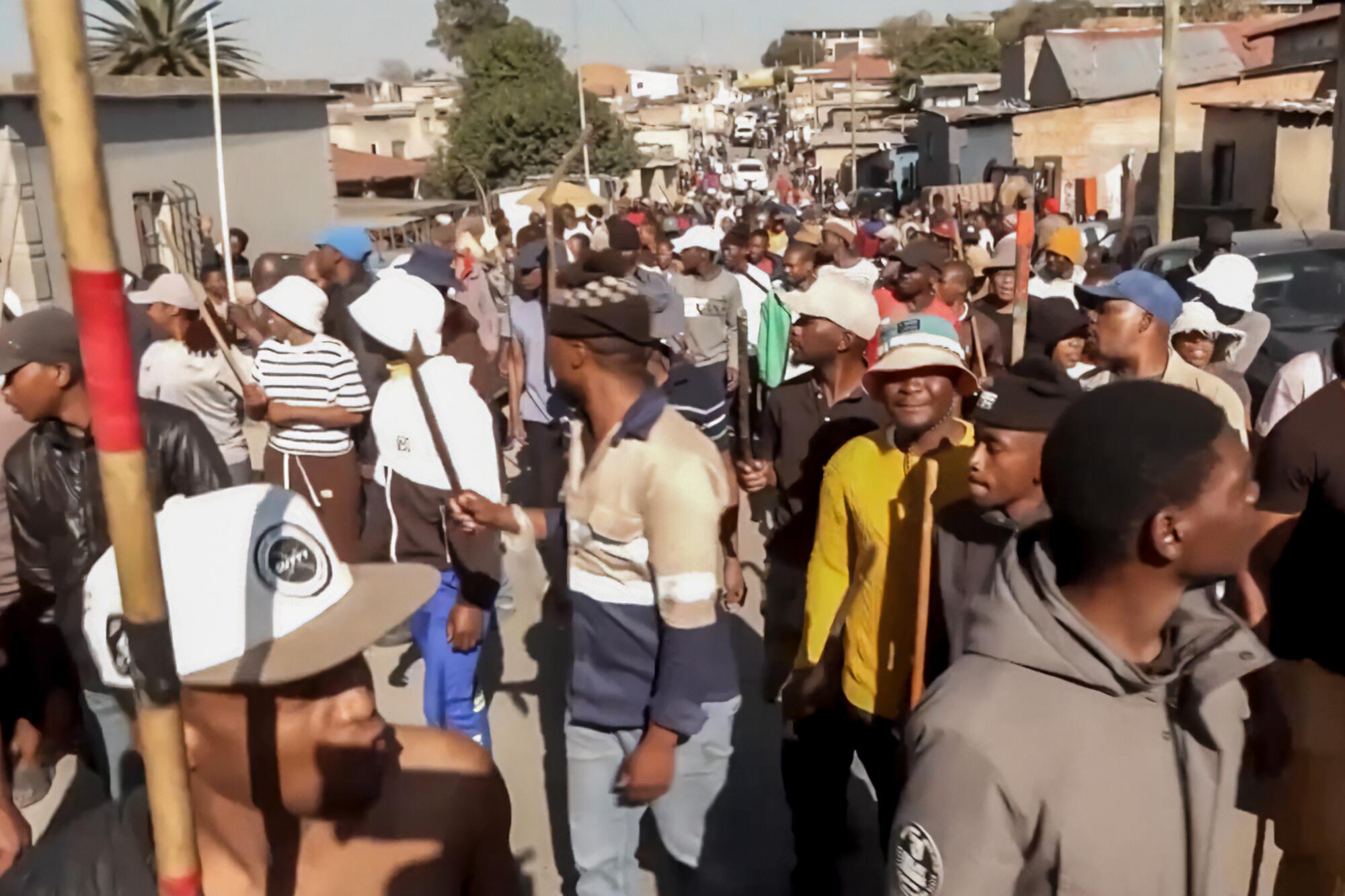 Manifestación antiinmigración Sudáfrica