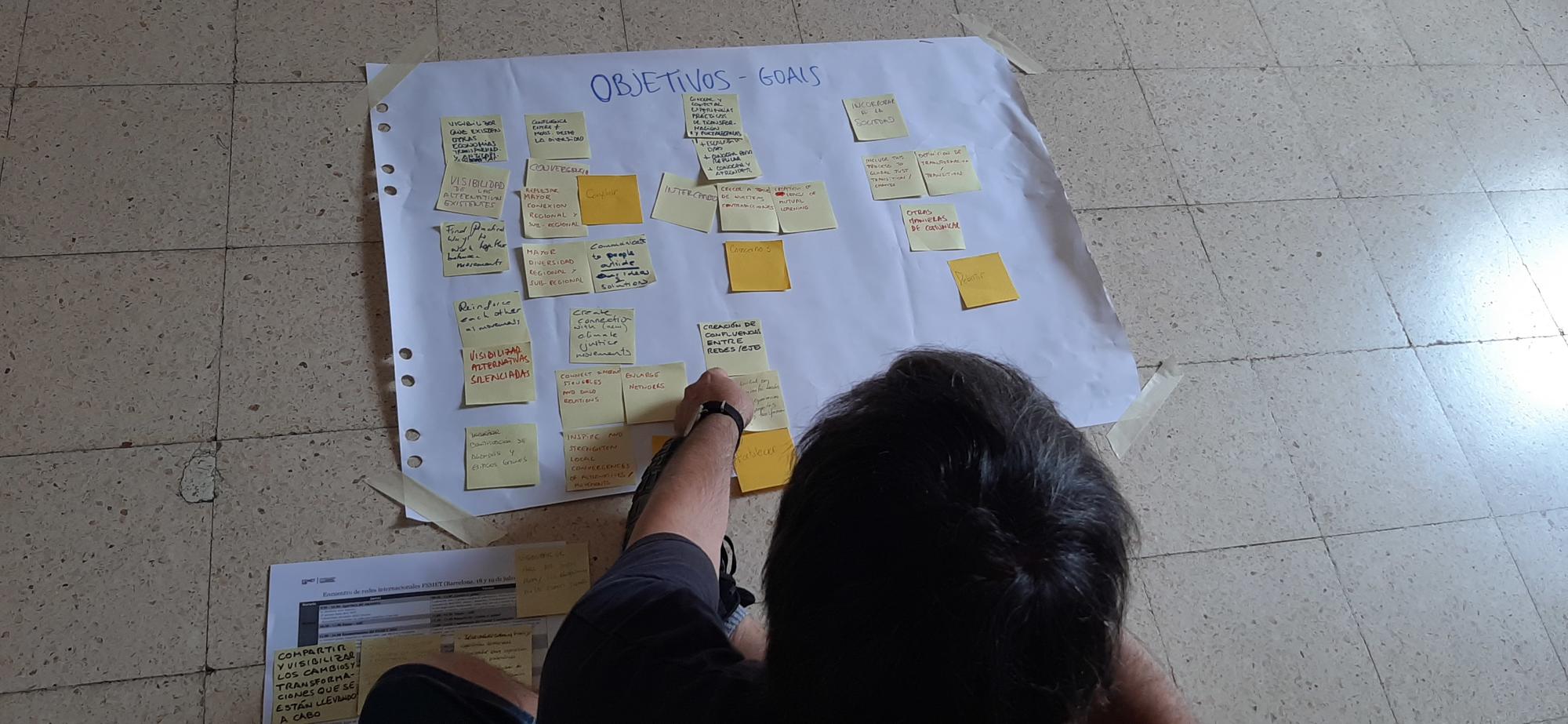 Los representantes de una trentena de redes internacionales durante el encuentro de julio preparatorio del FSMET 2020