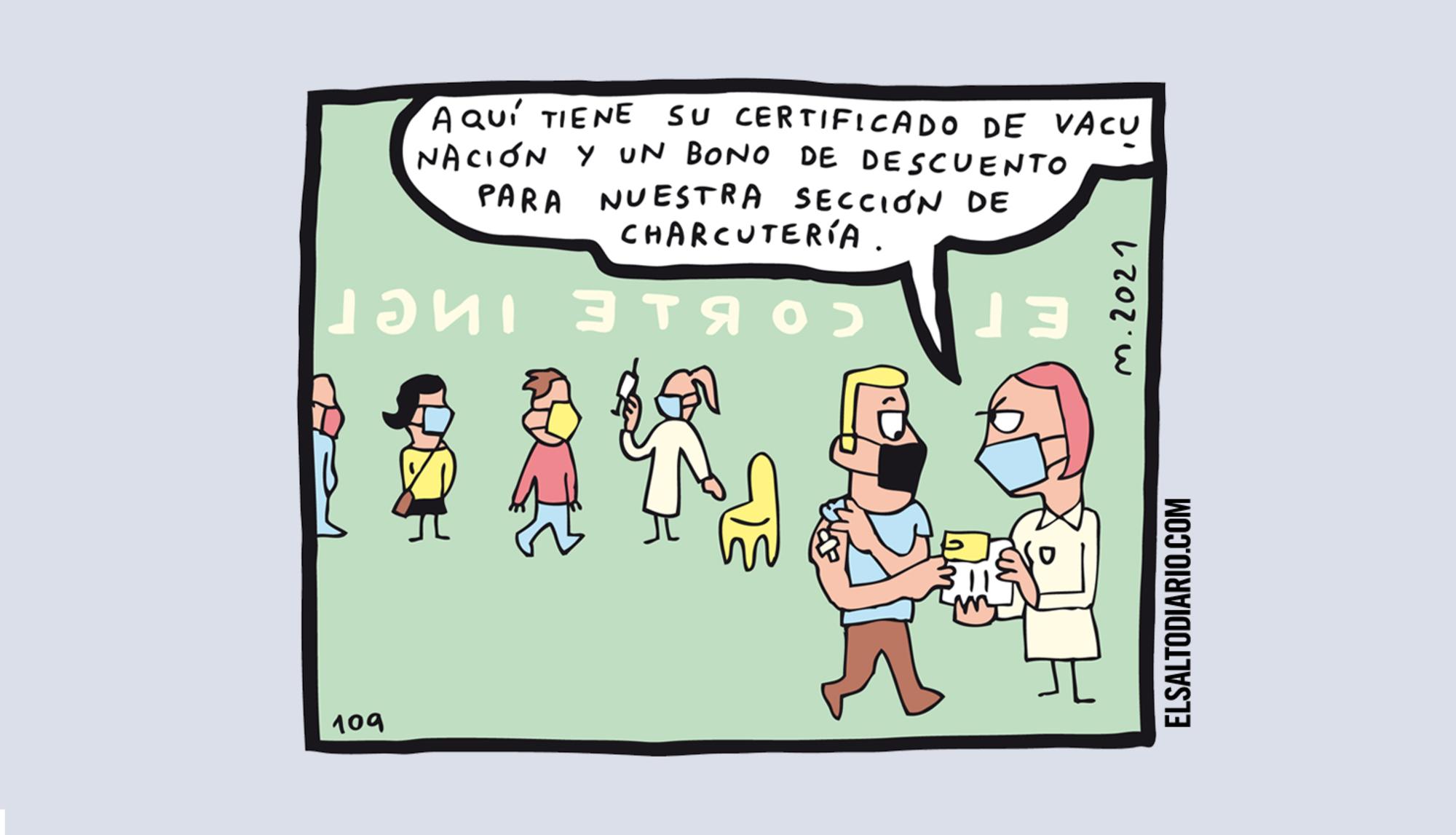 Vacunacion en el centro comercial