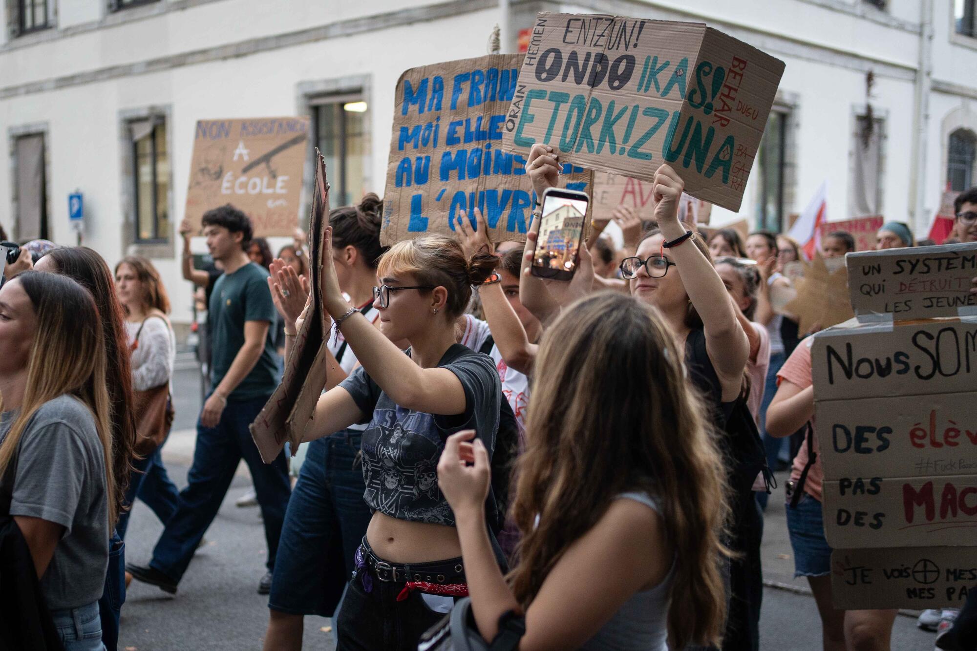 Manifestación estudiantil Baiona - 7