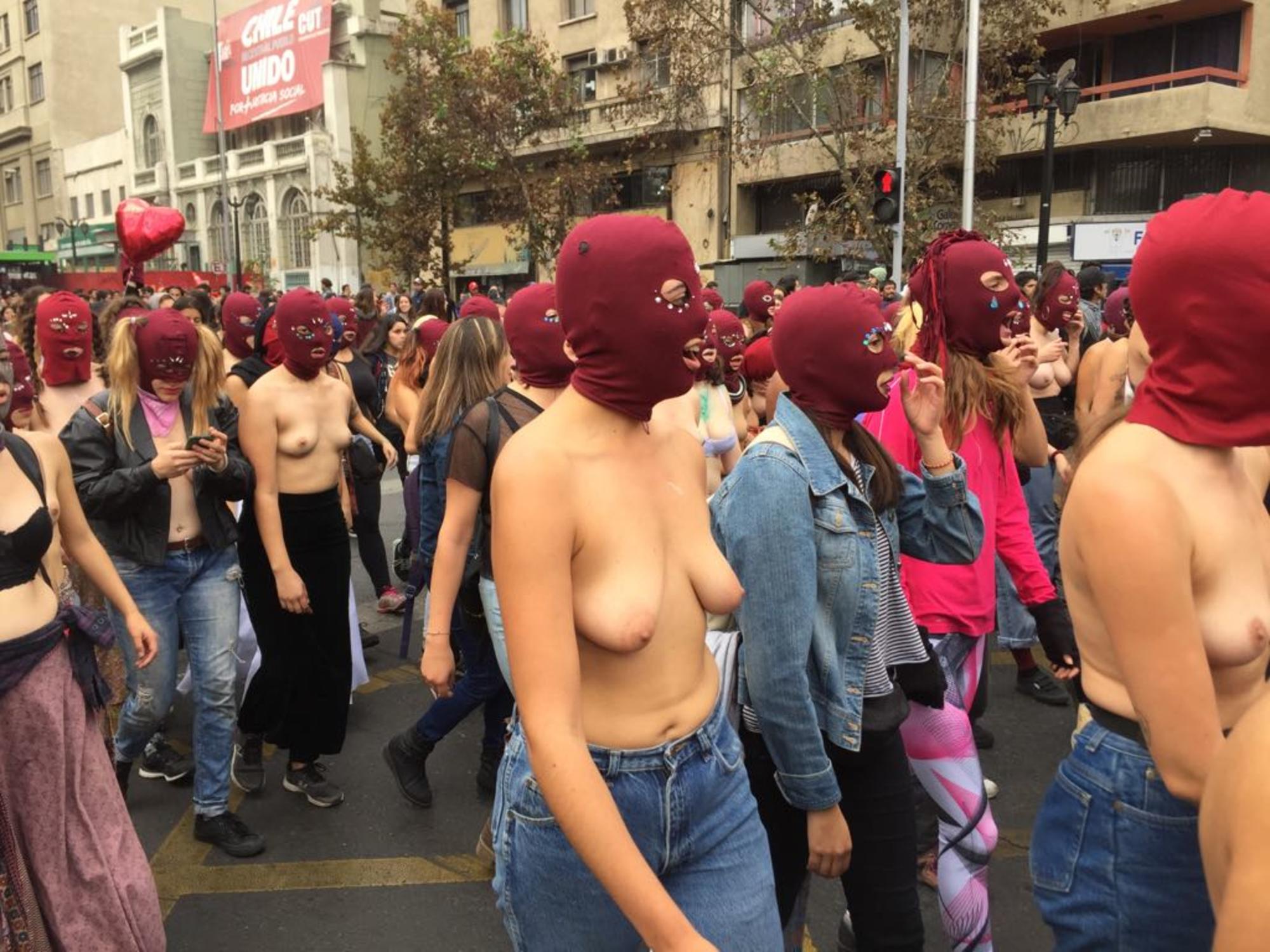 Protesta feminista en Chile