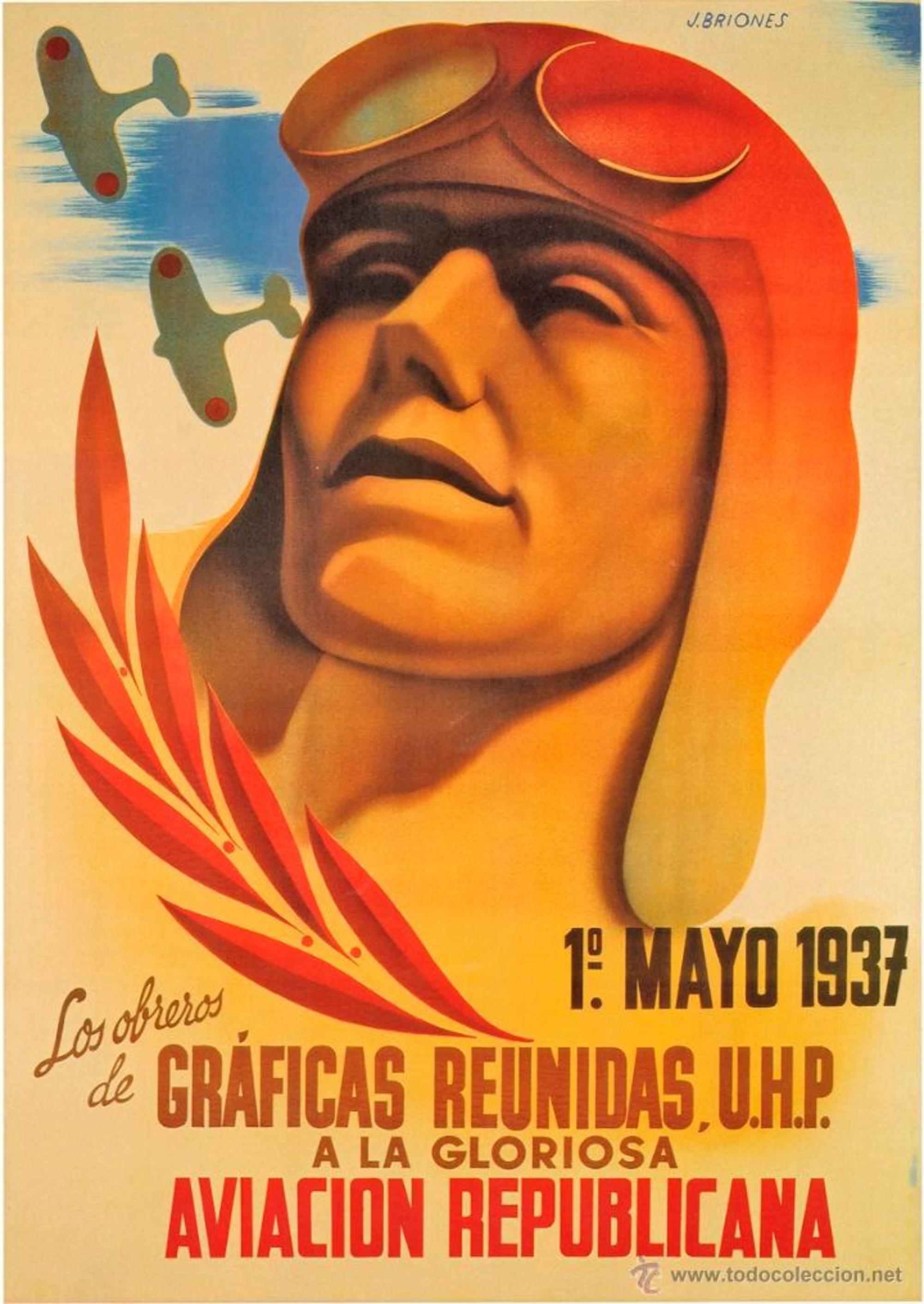 Cartel dedicado a La Gloriosa en el 1º de mayo de 1937
