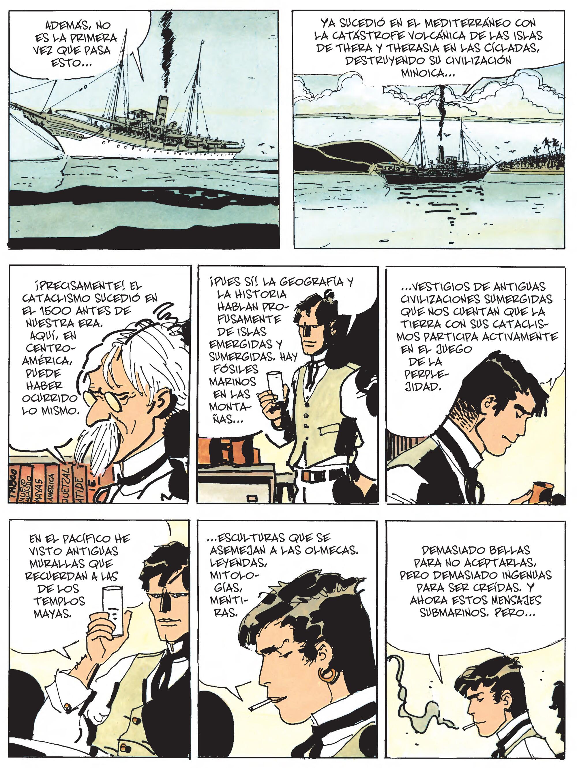 Página de un álbum de ‘Corto Maltés’ de Hugo Pratt