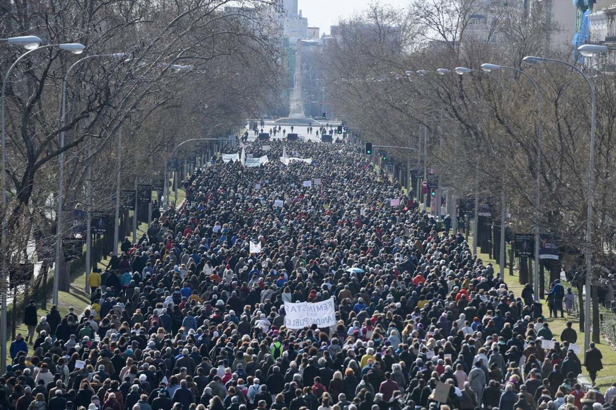 Manifestación por la Sanidad pública el 12 de Febrero de 2023 en Madrid