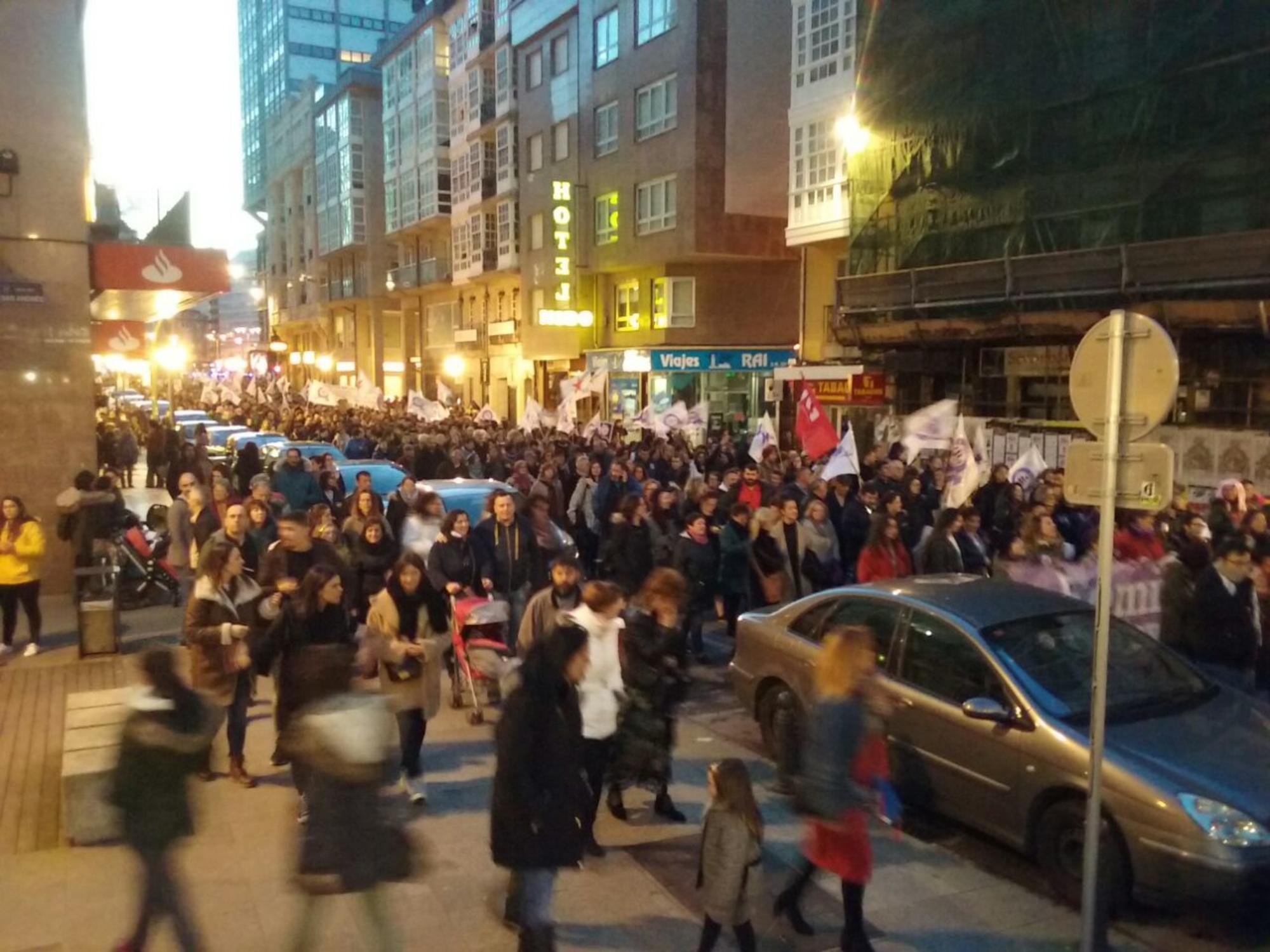 Mnifestación femnista Coruña