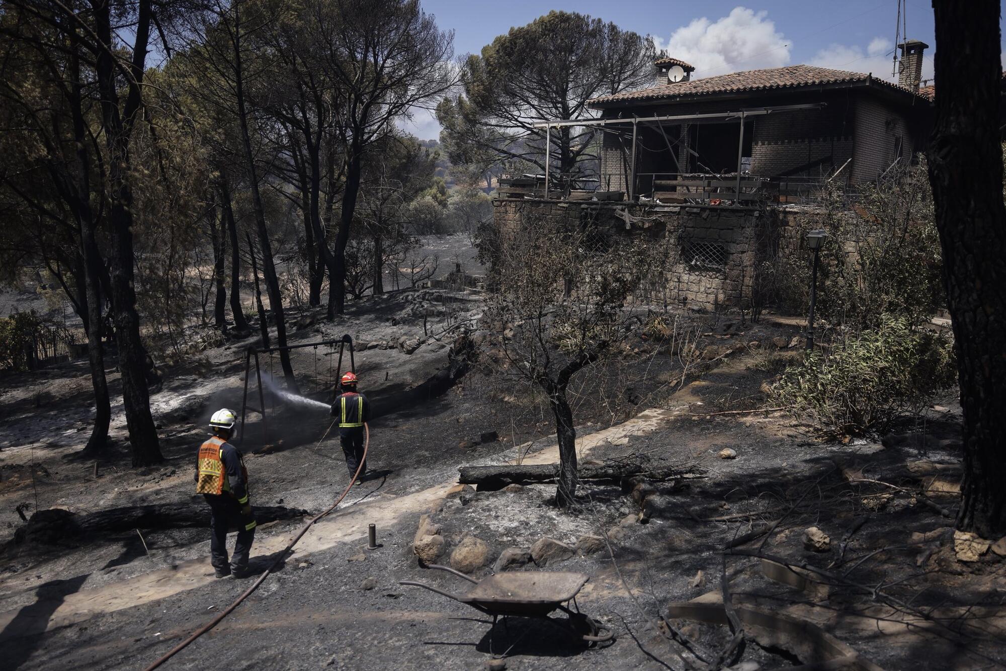 Casa calcinada incendio Madrid