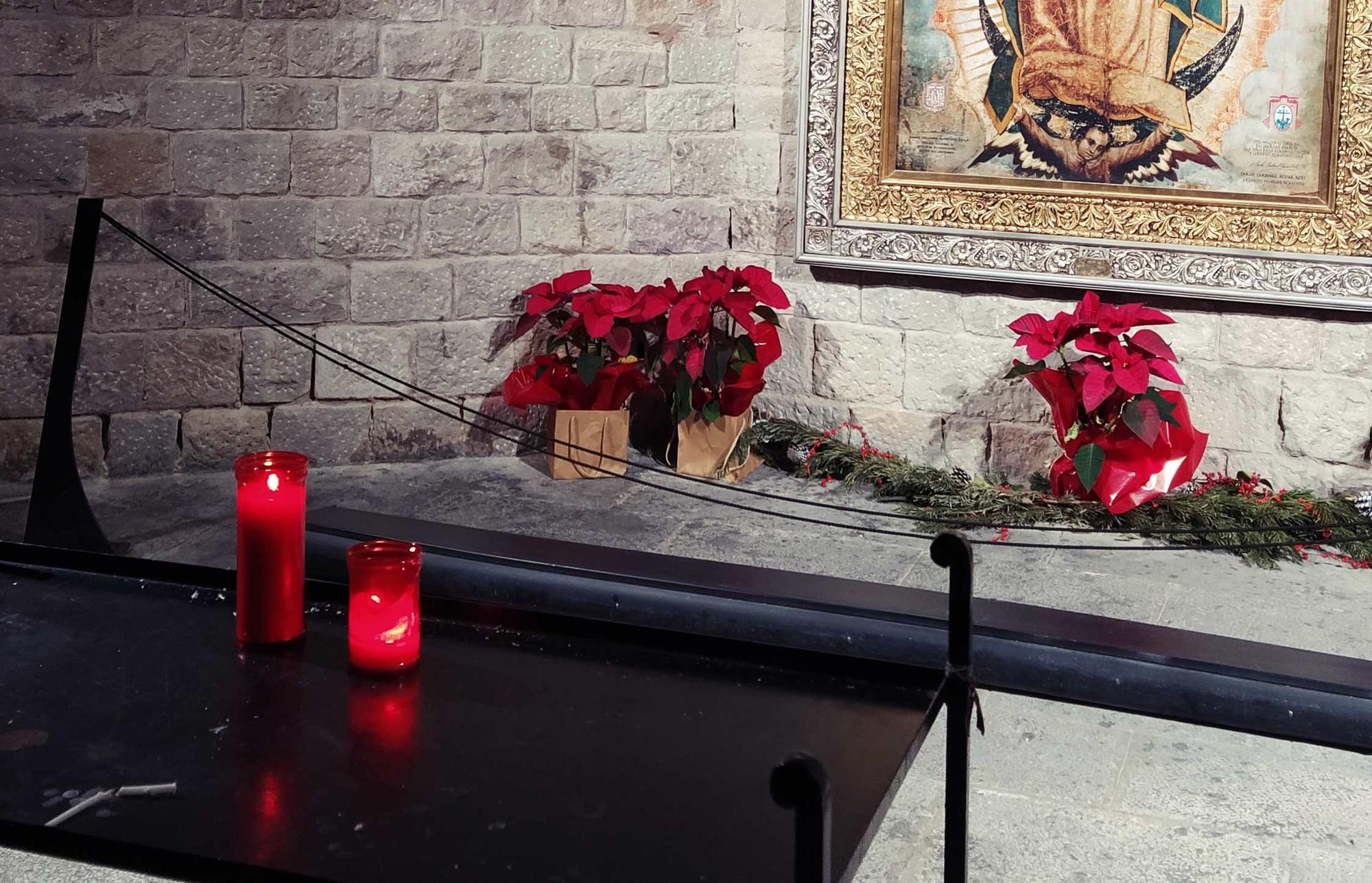 Velas en la Catedral de Barcelona