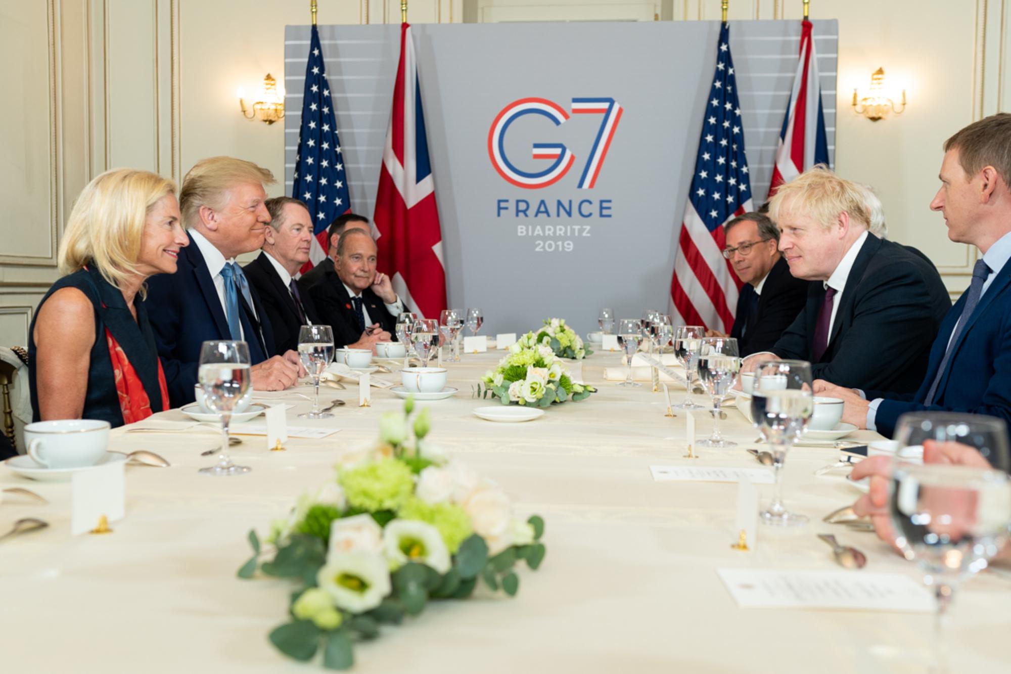 Reunión en el G7 entre Trump y Johnson