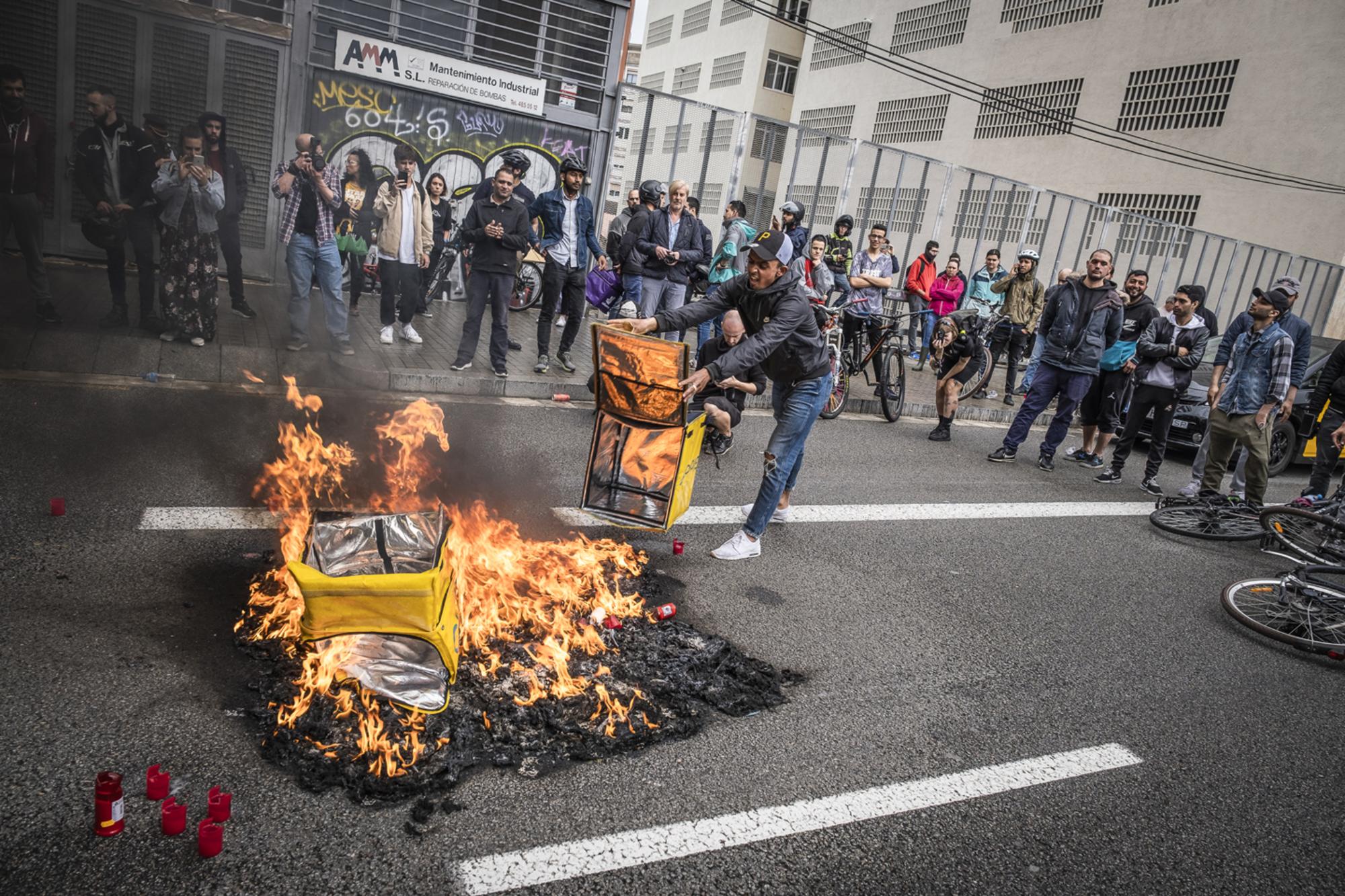 Protesta muerte trabajador Glovo