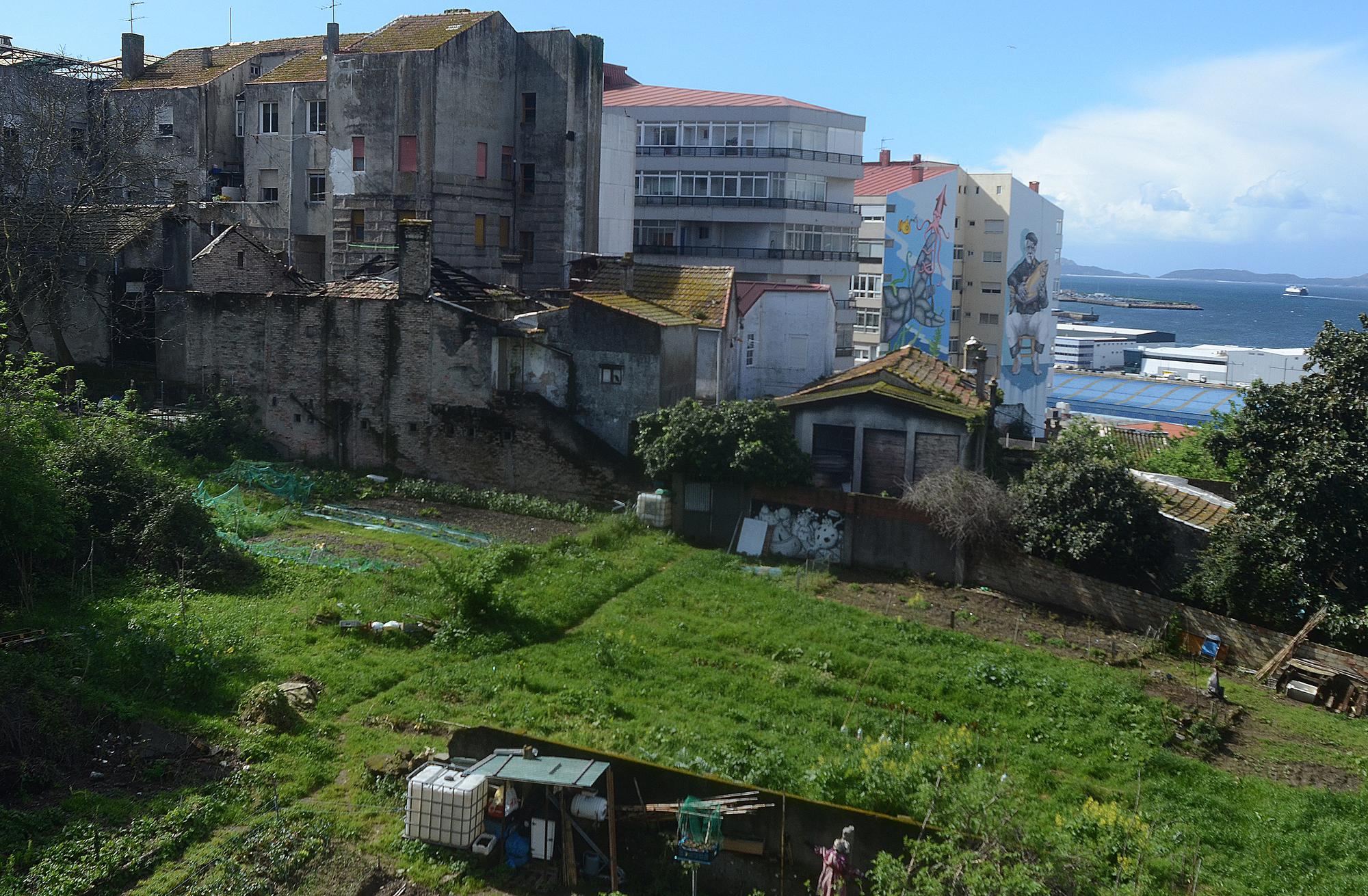 Unha zona do Barrio do Cura antes da demolición