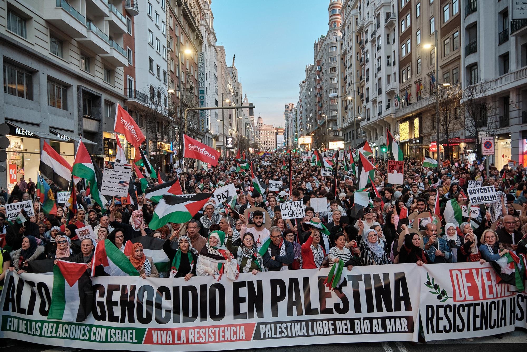Manifestación estatal Palestina Madrid 25 enero 2024 - 2