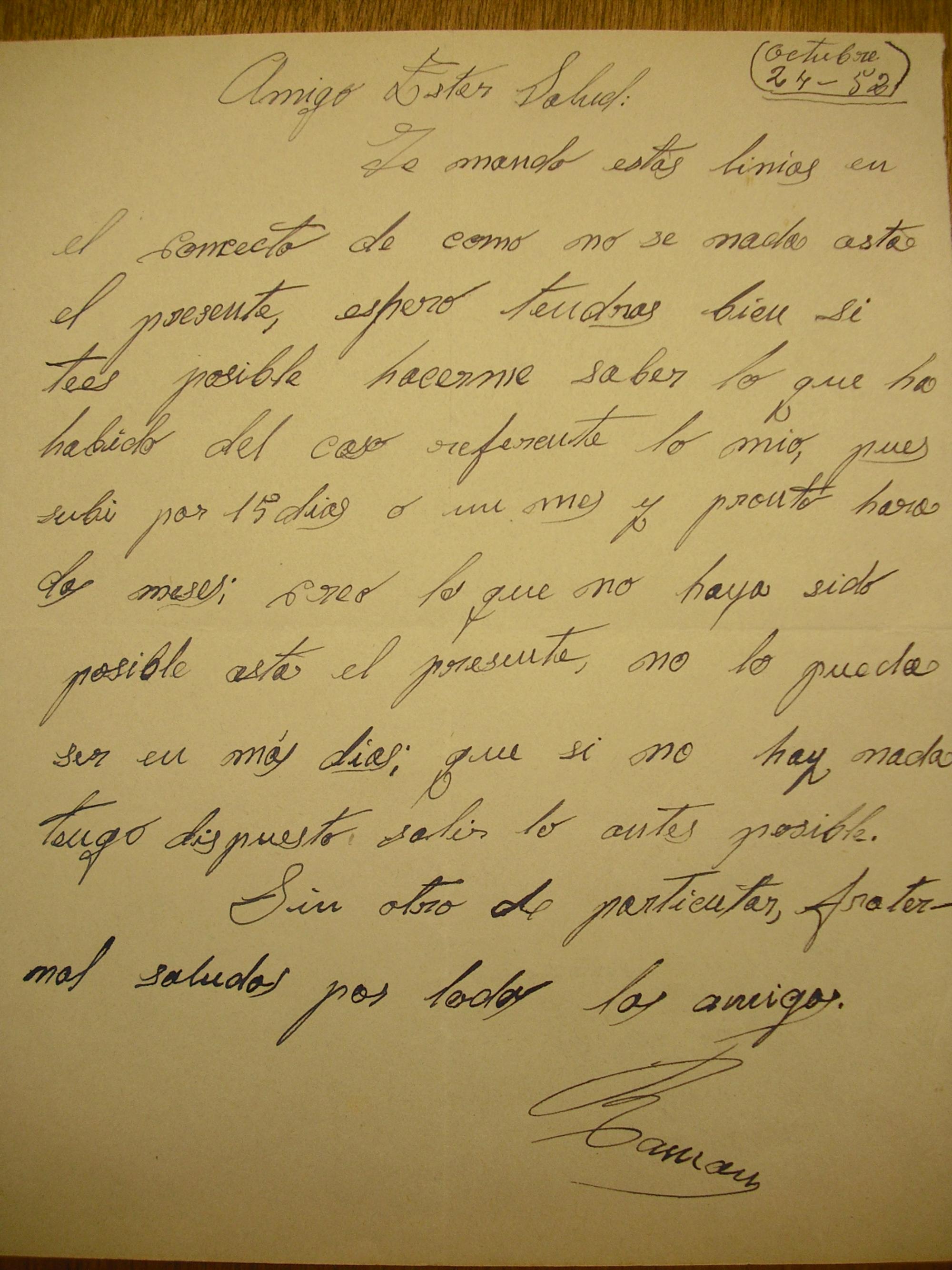 Carta de Ramón.