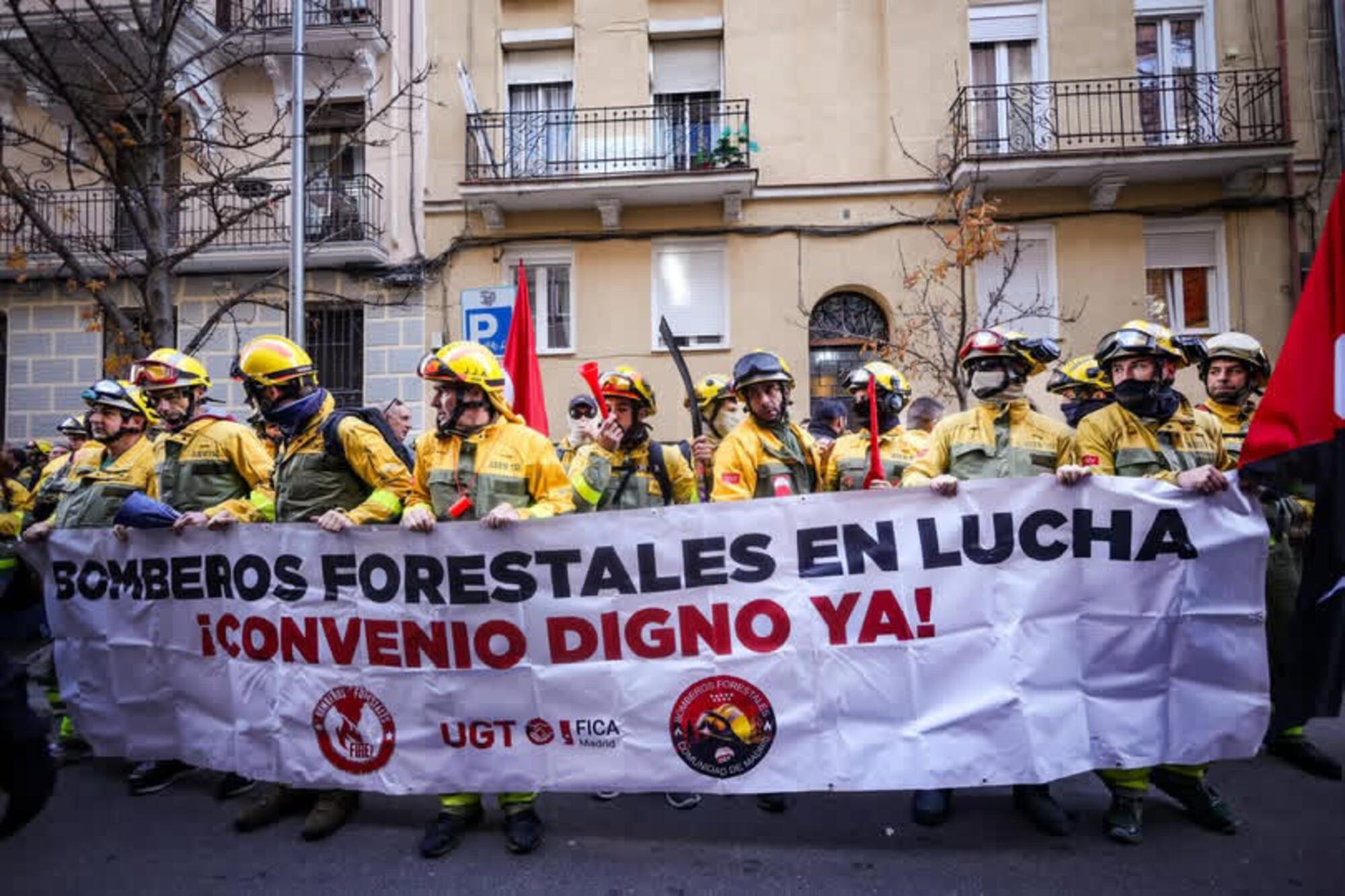 Protesta bomberos forestales tragsa 2