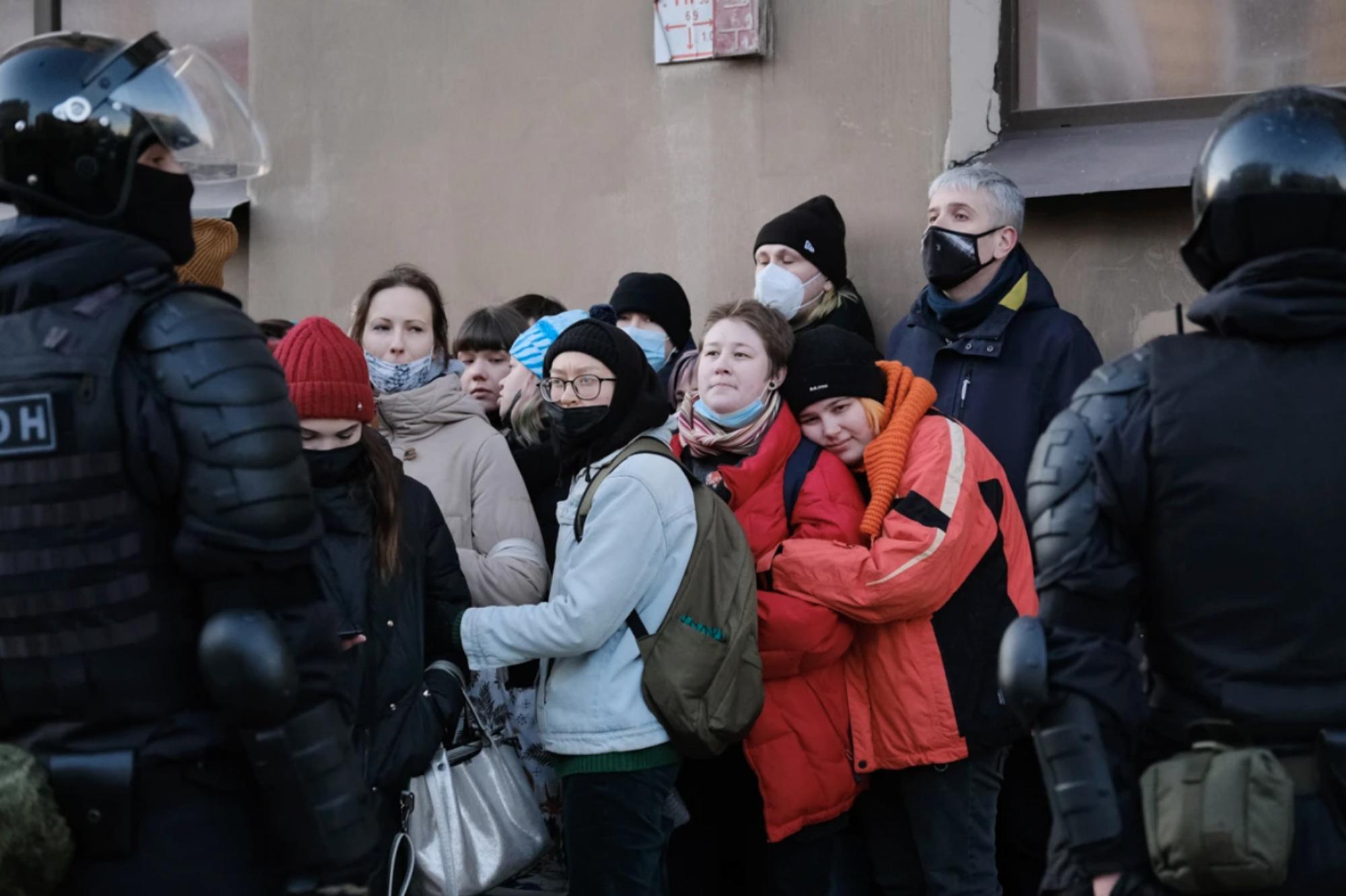 protestas contra la guerra a Ucrania  en Rusia 2