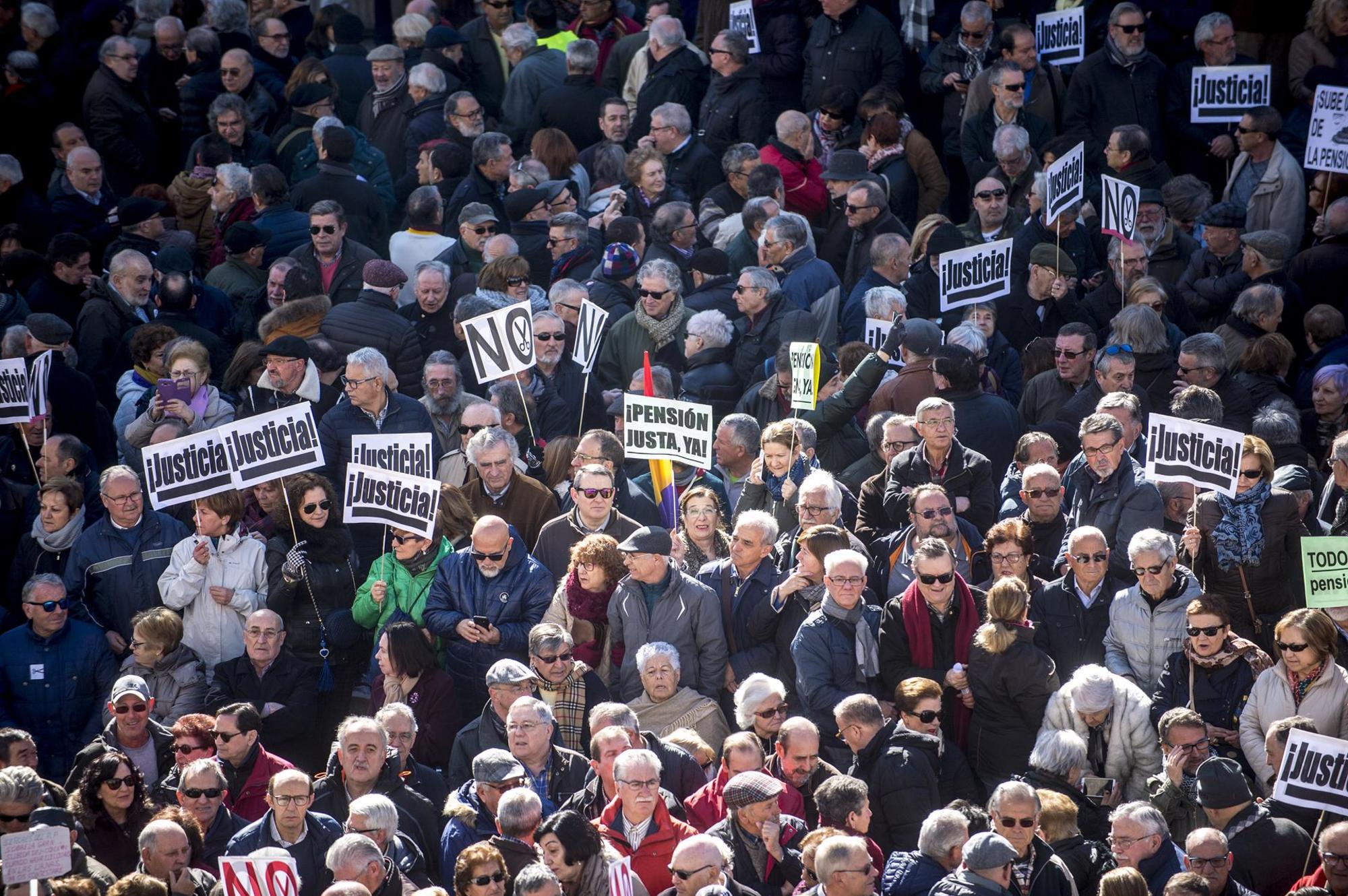 Pensionistas manifestación Congreso