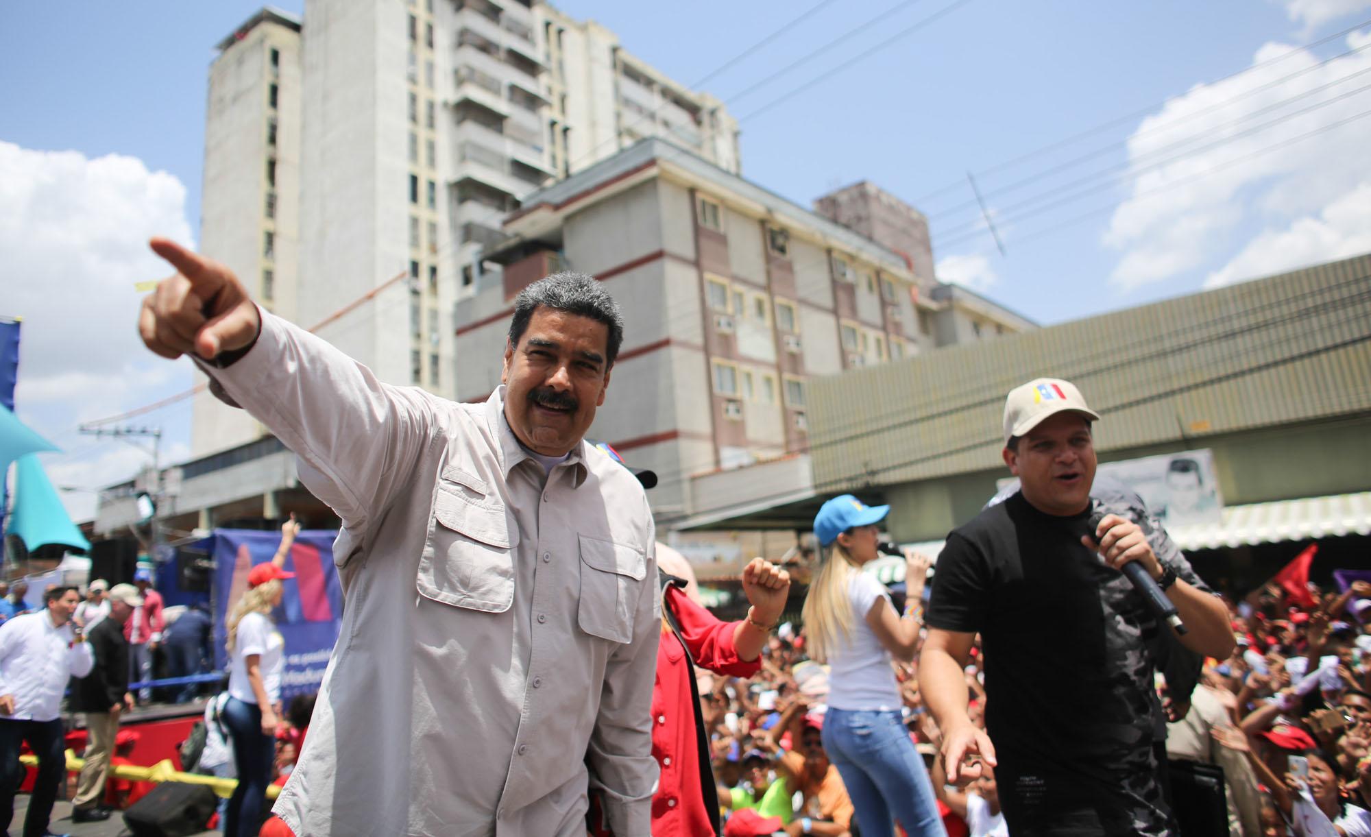 Nicolás Maduro durante la campaña electoral de mayo de 2018