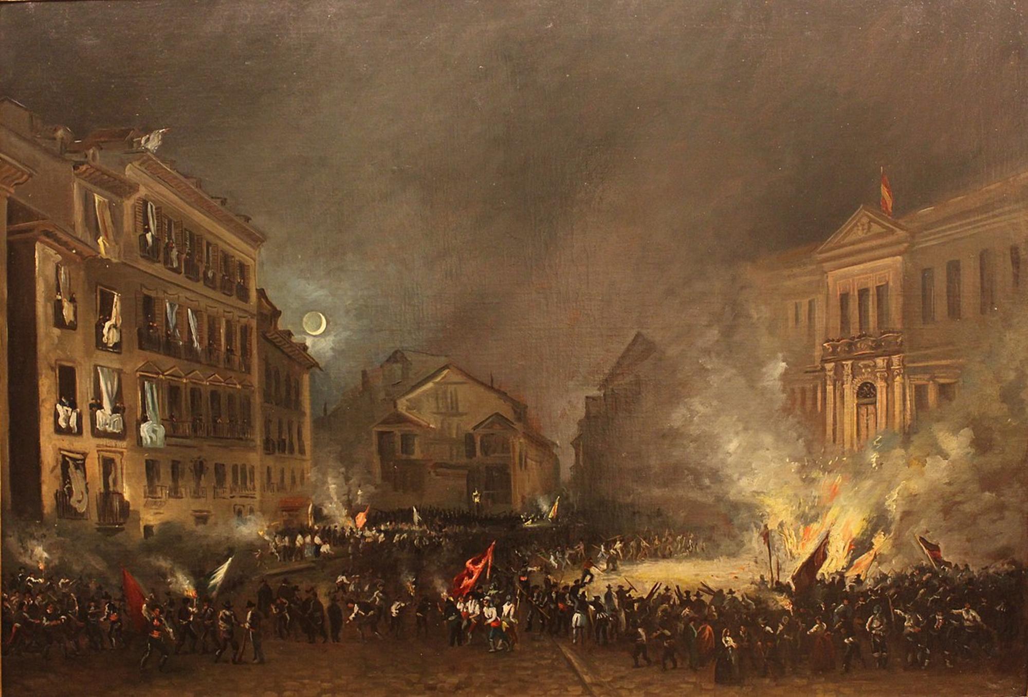 Episodio de la revolución de 1854 en la Puerta del Sol