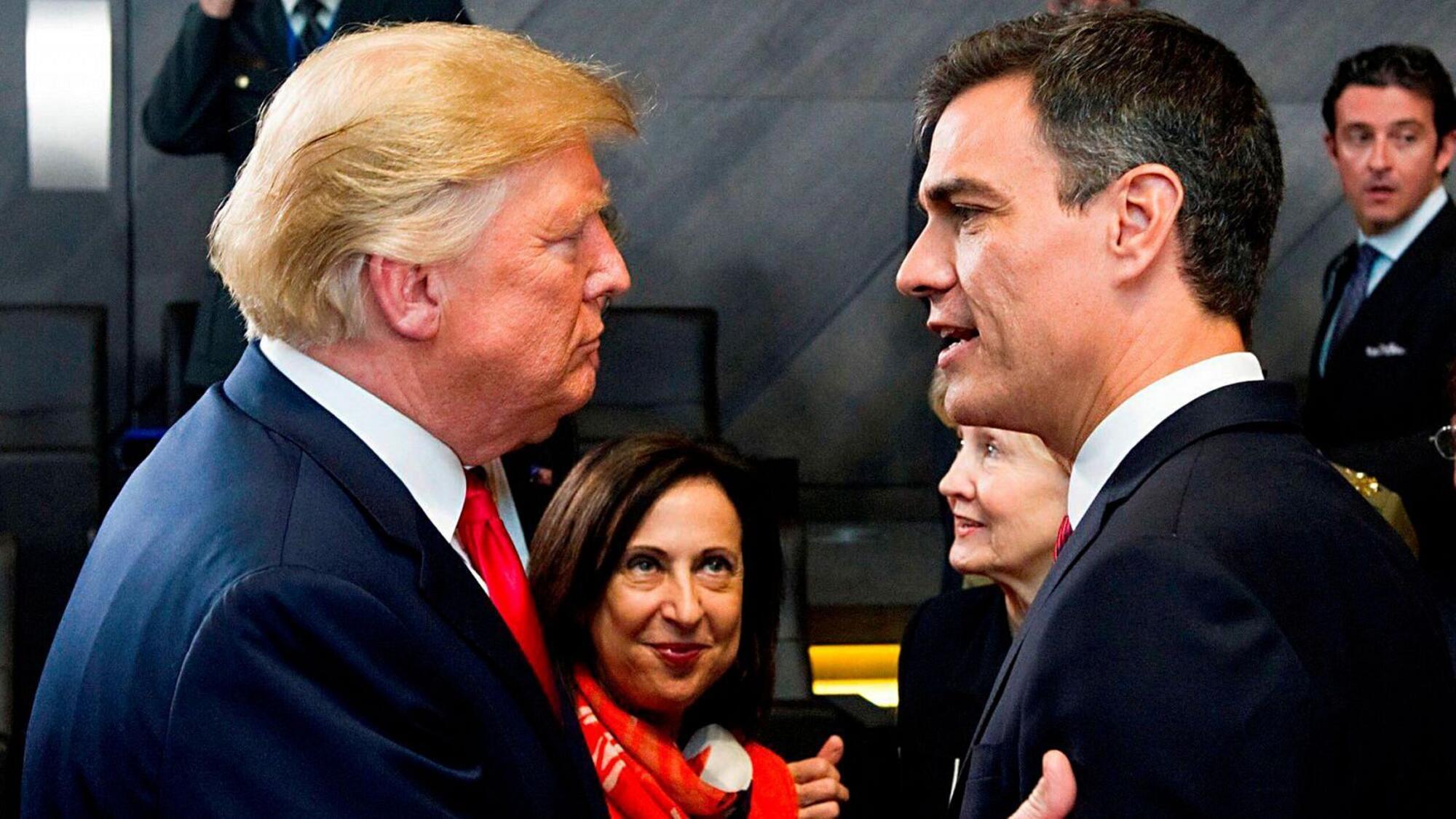 Pedro Sánchez y Donald Trump foto