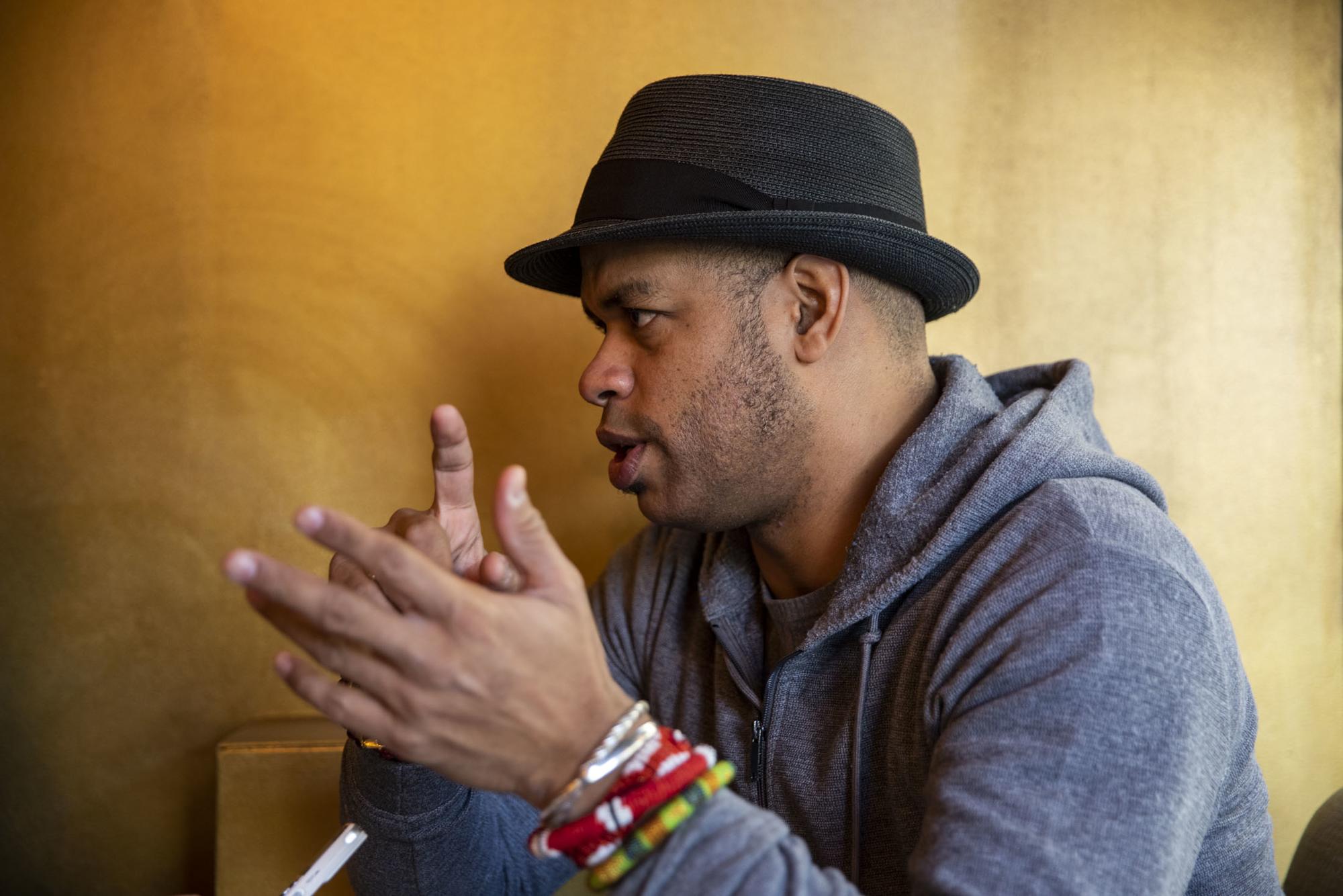 Roberto Fonseca, durante la entrevista