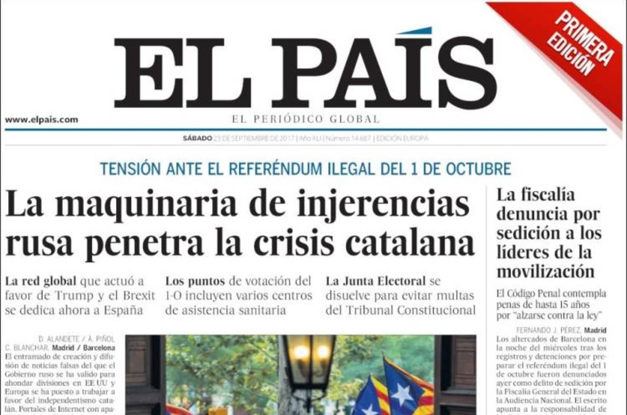 Portada El País 23/09