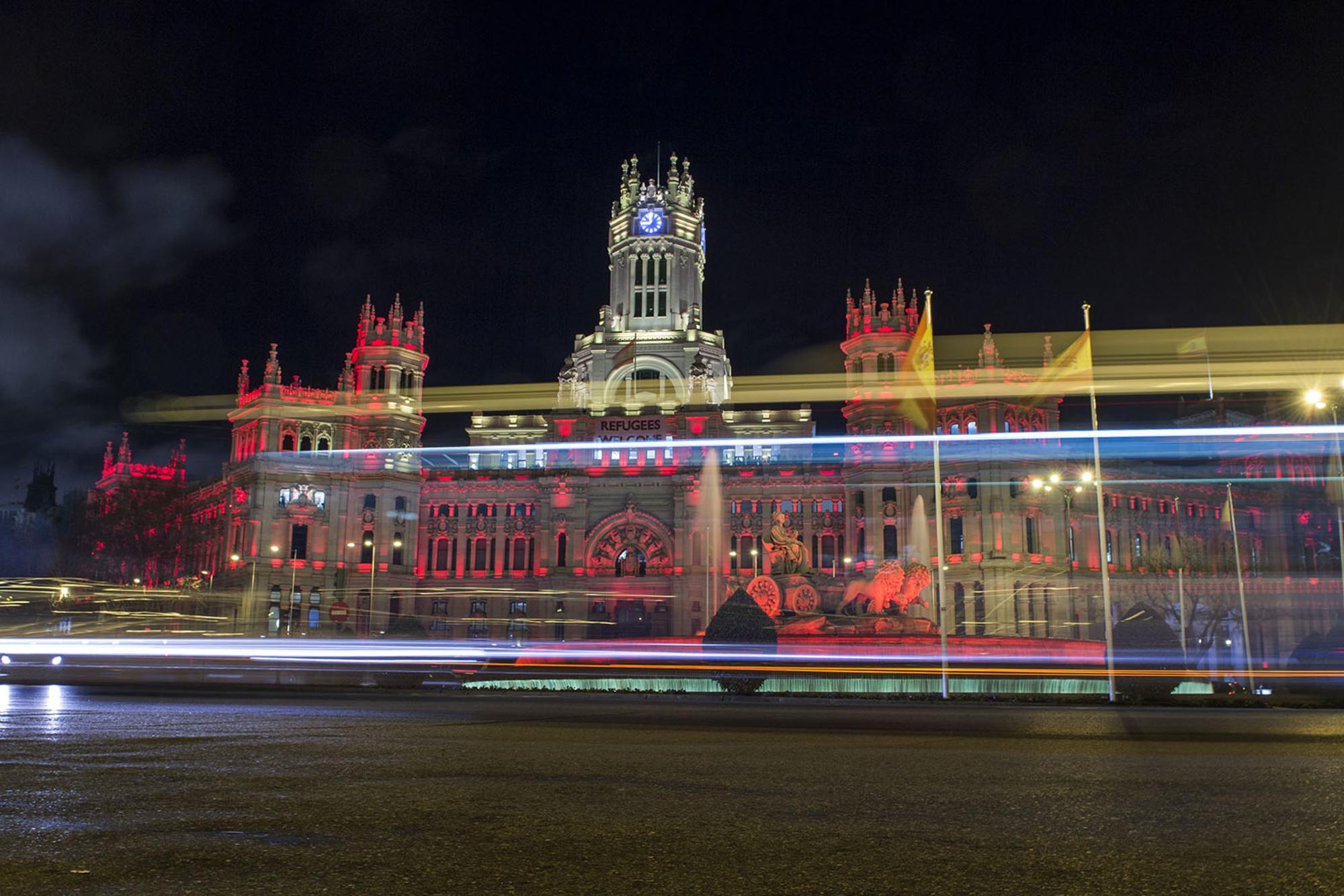Ayuntamiento de Madrid por la noche