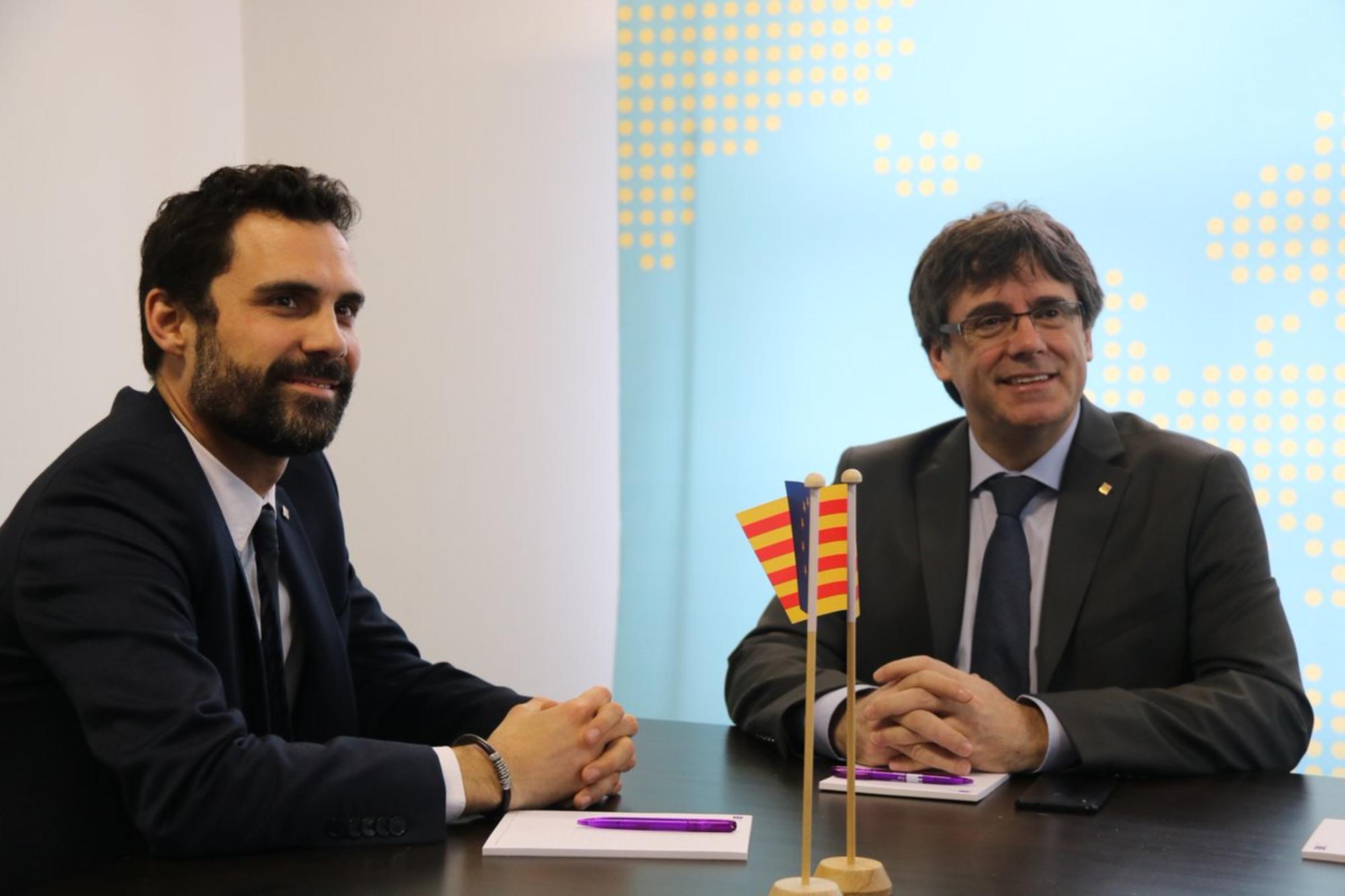 Roger Torrent y Carles Puigdemont